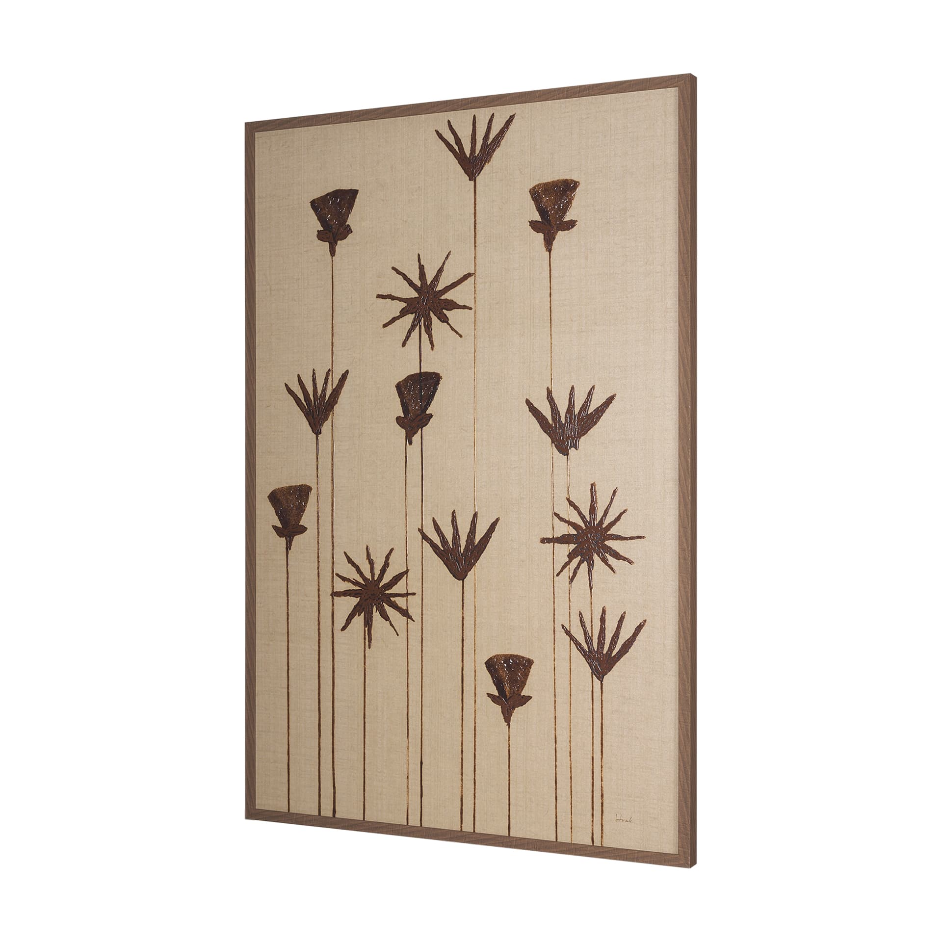 Spark I (Tan) by Mercana Studio a Hand Embellished Textured Framed Art Print — product photograph