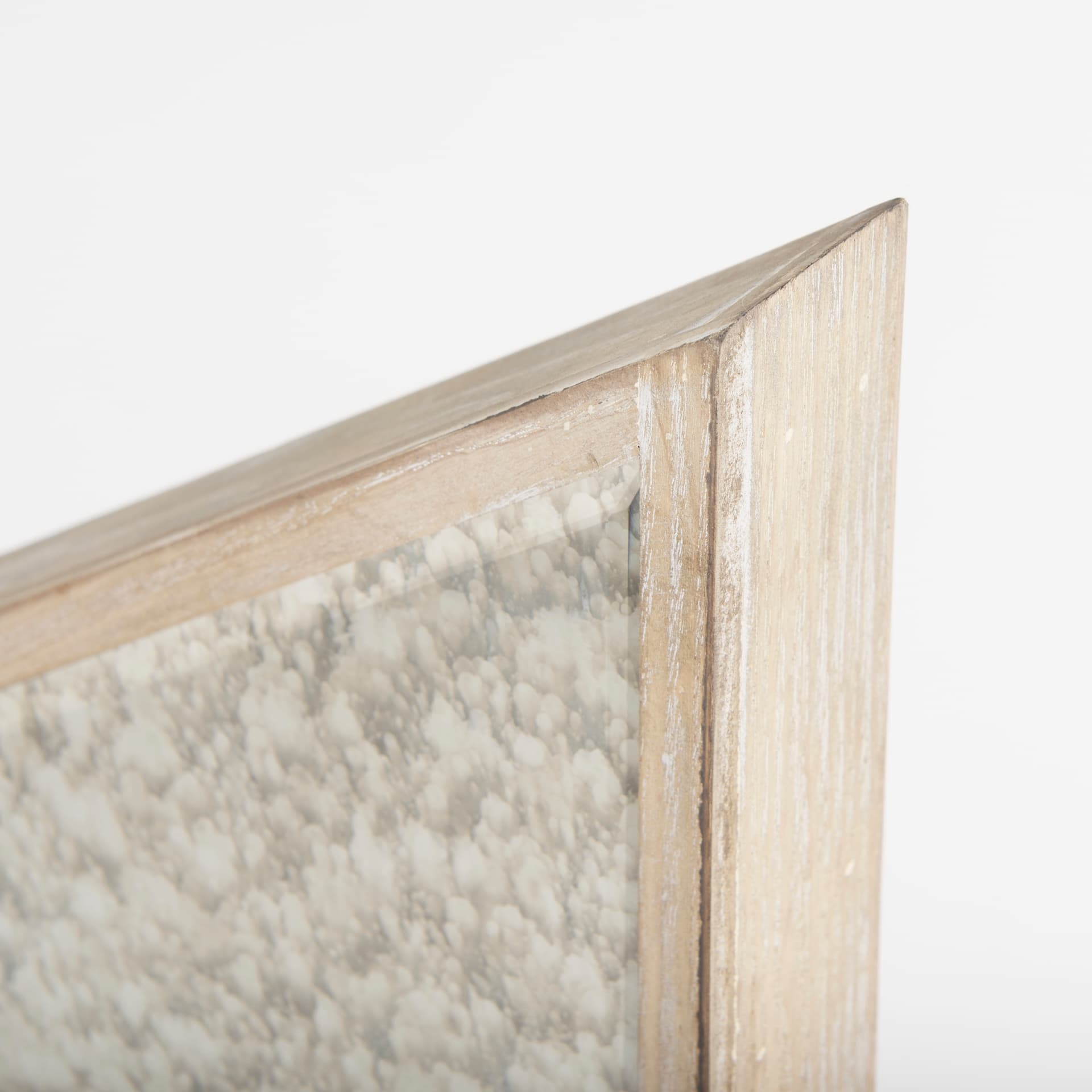 Cheveronna 36x12 Light Brown Wood Frame Mirror — product photograph