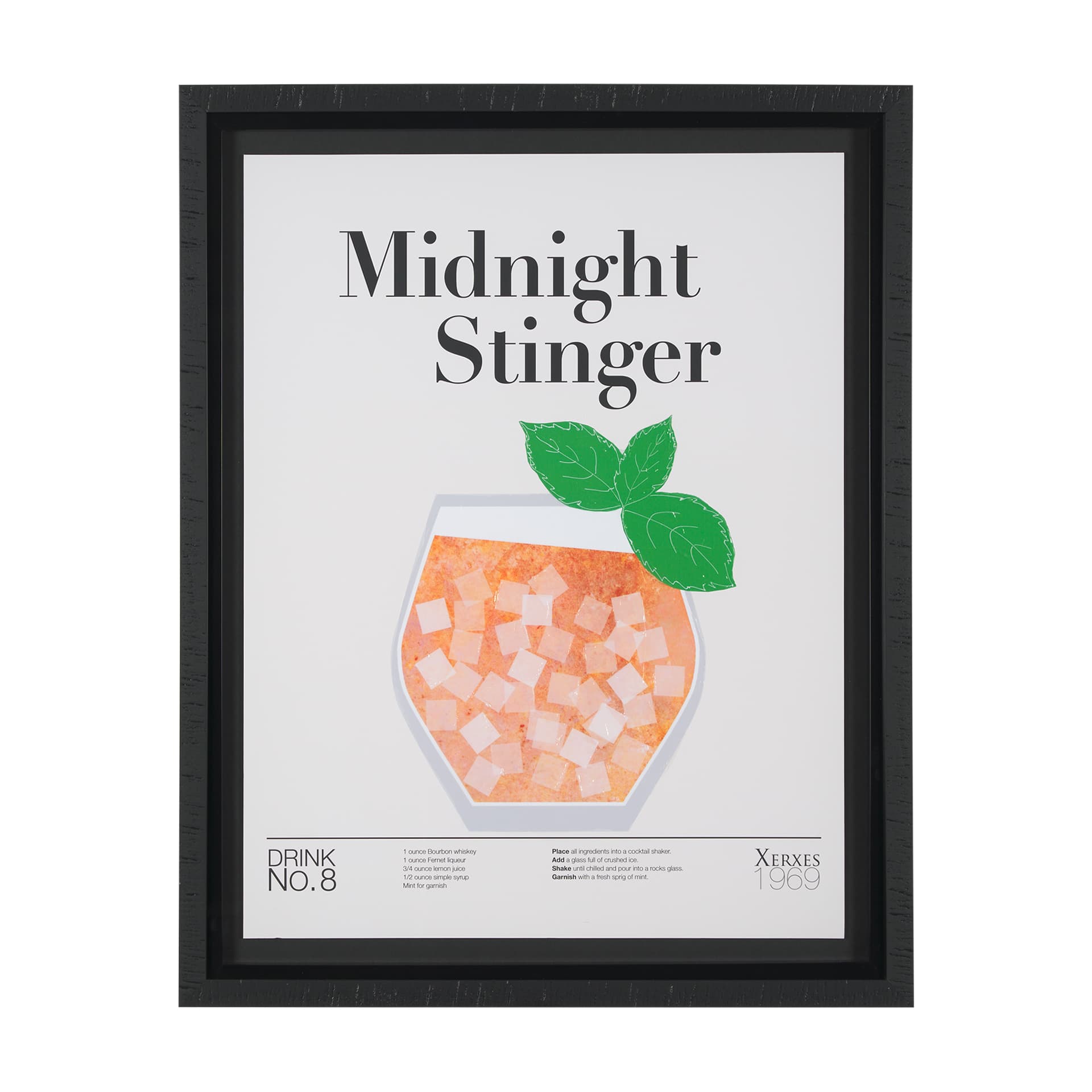 Midnight Stinger by Mercana Studio a Hand Embelished Textured Framed Art Print Matted under Glass — product photograph