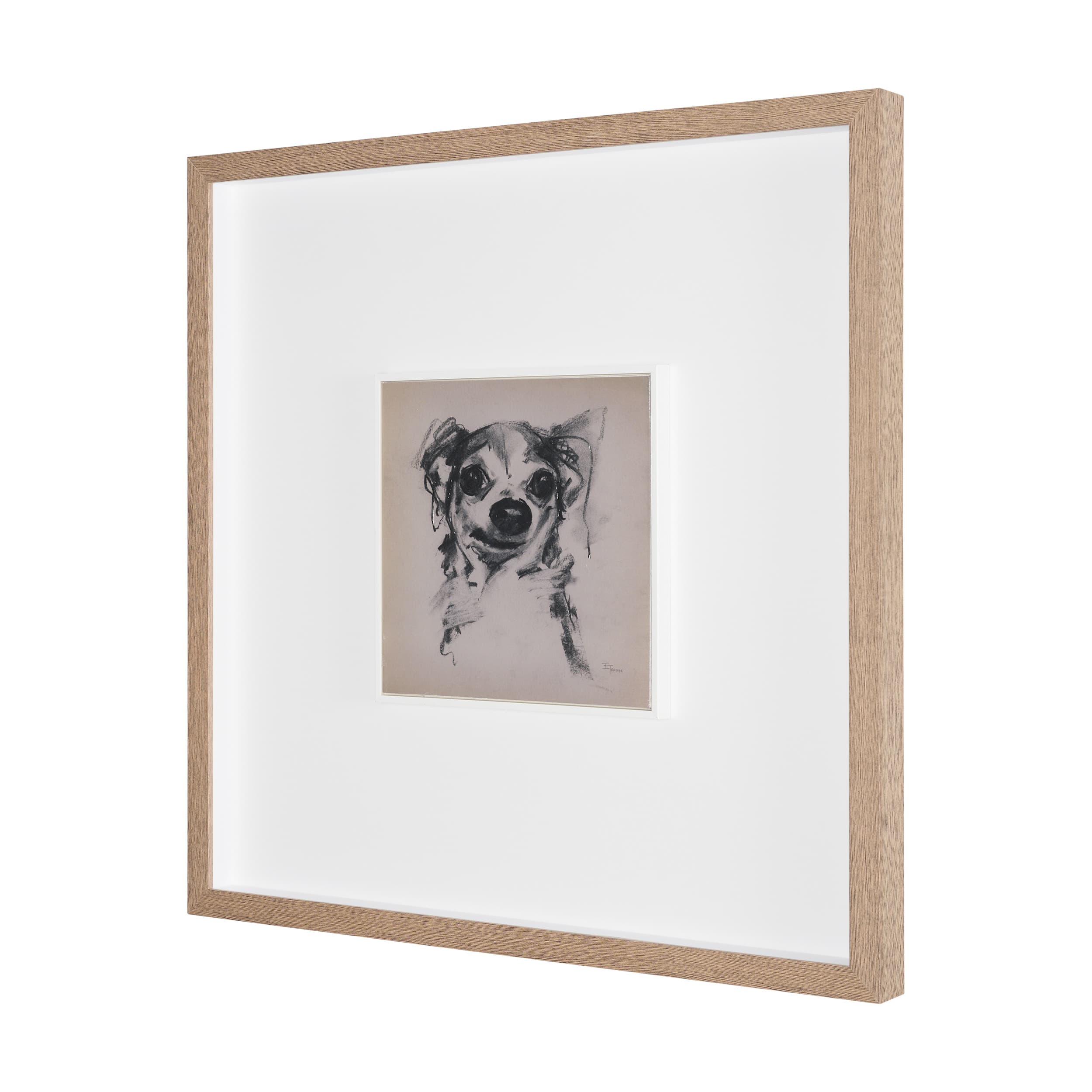 Chihuahua by Mercana Studio Hand-Embellished Framed Artwork Matted under Glass — product photograph