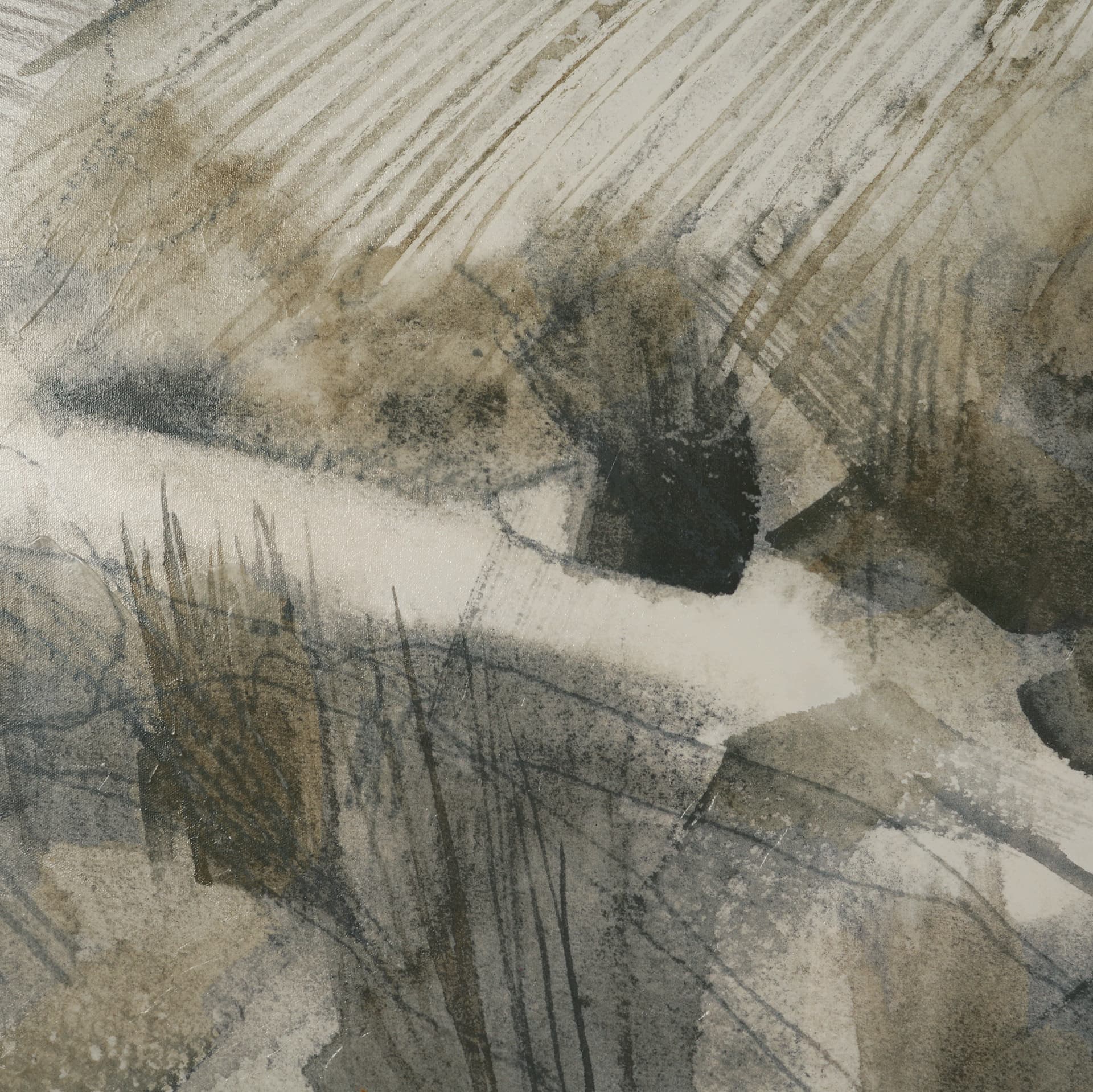 Deer Trail I by Mercana Studio Hand Embelished Textured Framed Artwork Matted under Glass — product photograph