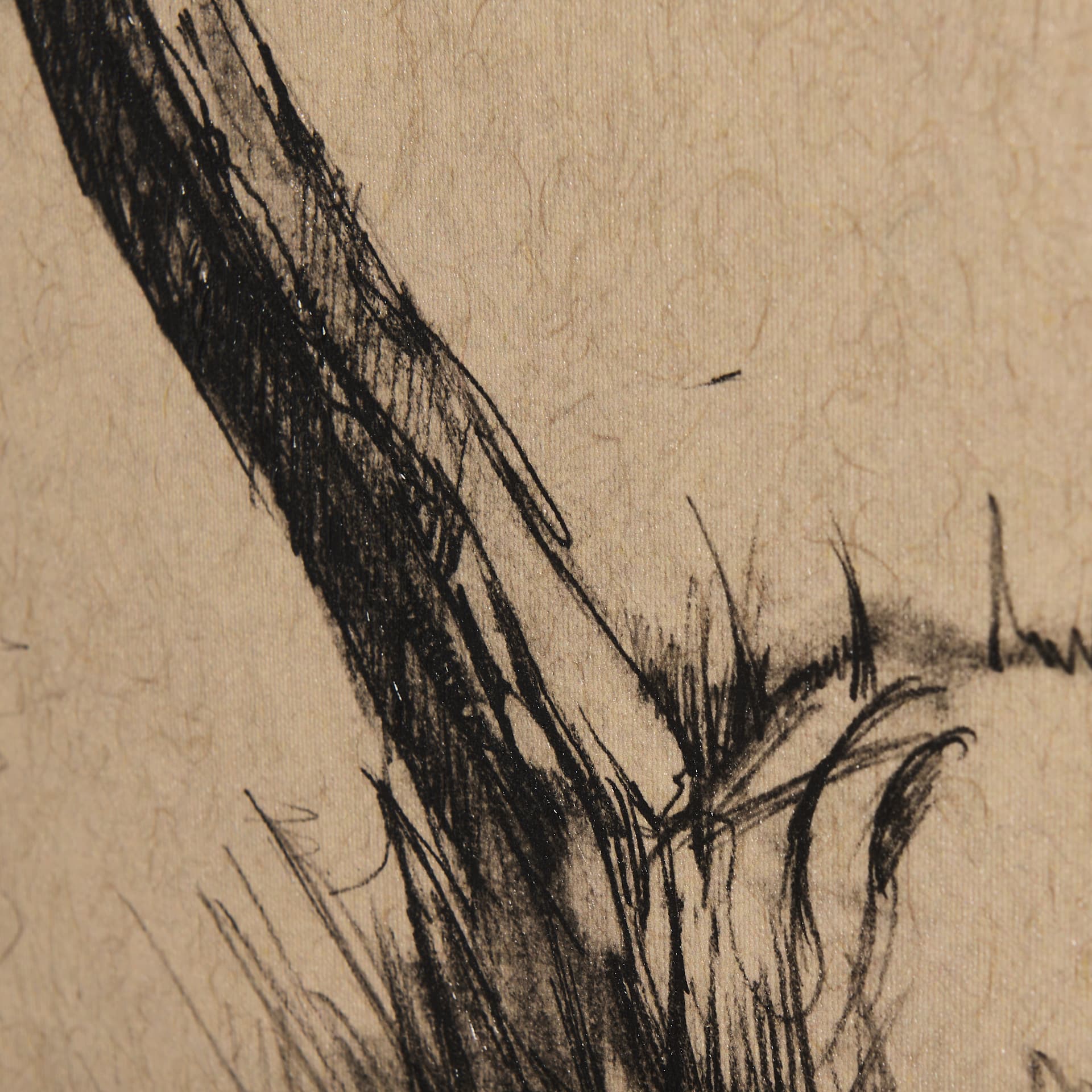 Tree Drawing III by Mercana Studio a Hand Embellished Textured Canvas — product photograph
