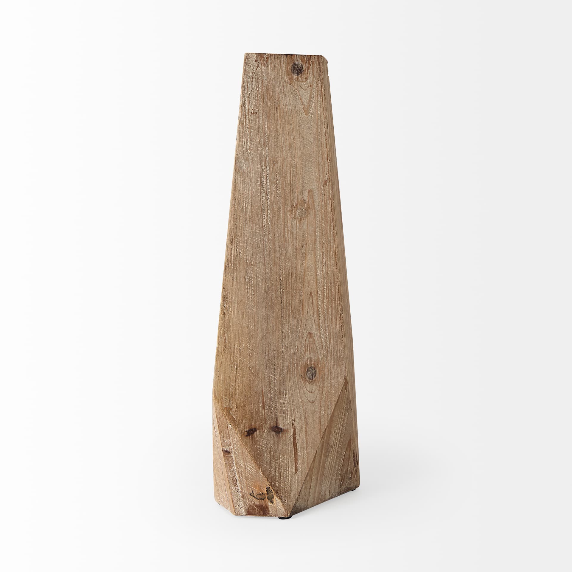 Allen I Large Natural Wooden Base Oval Vase — product photograph