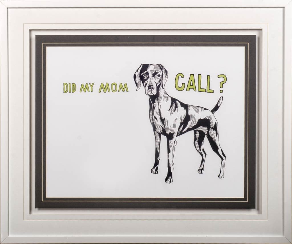 Weimaraner by Marie, Natasha a Framed Art Print Matted under Glass — product photograph