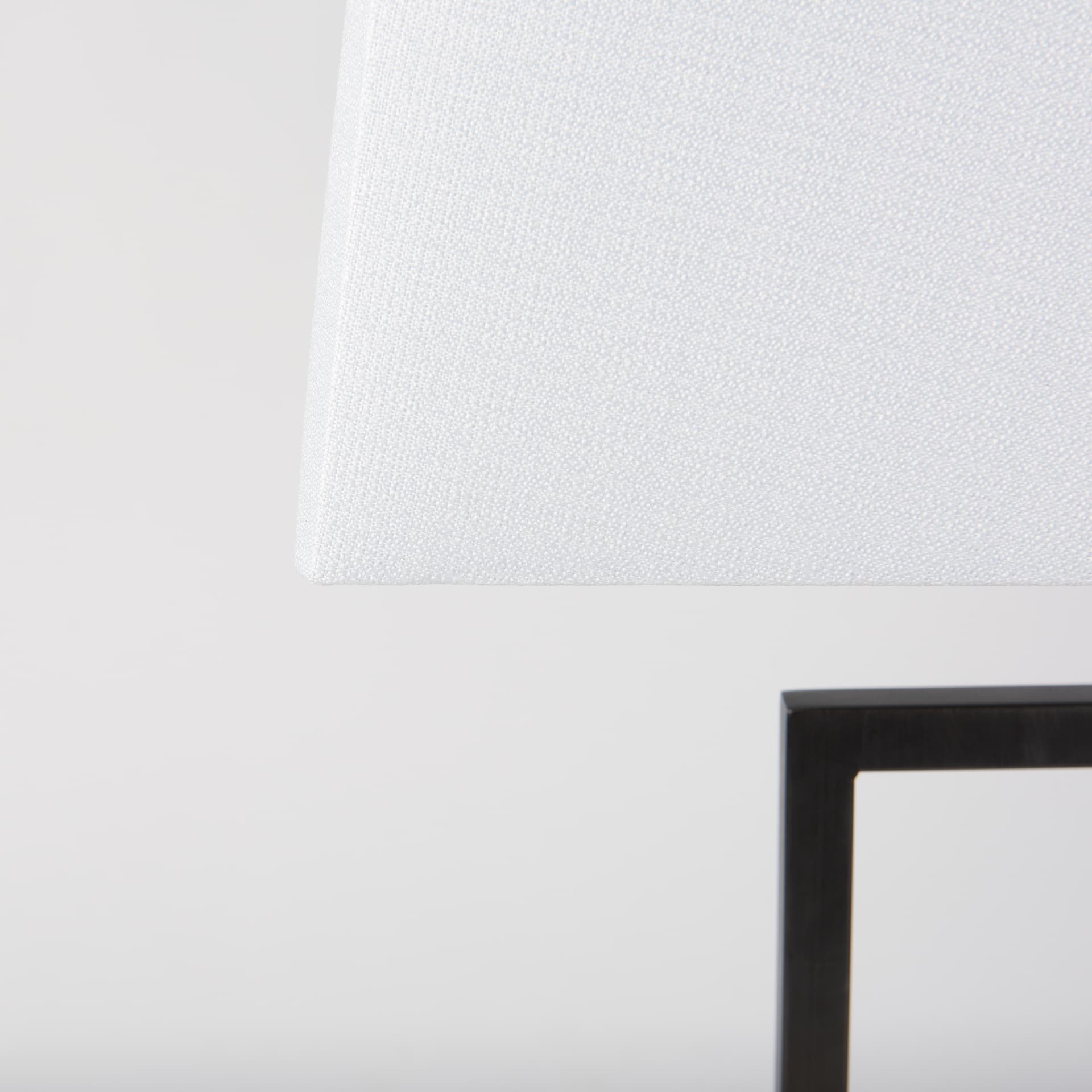 Peyton 14.0L x 9.0W x 26.2H Black Metal W/Marble Cube and White Shade Table Lamp — product photograph