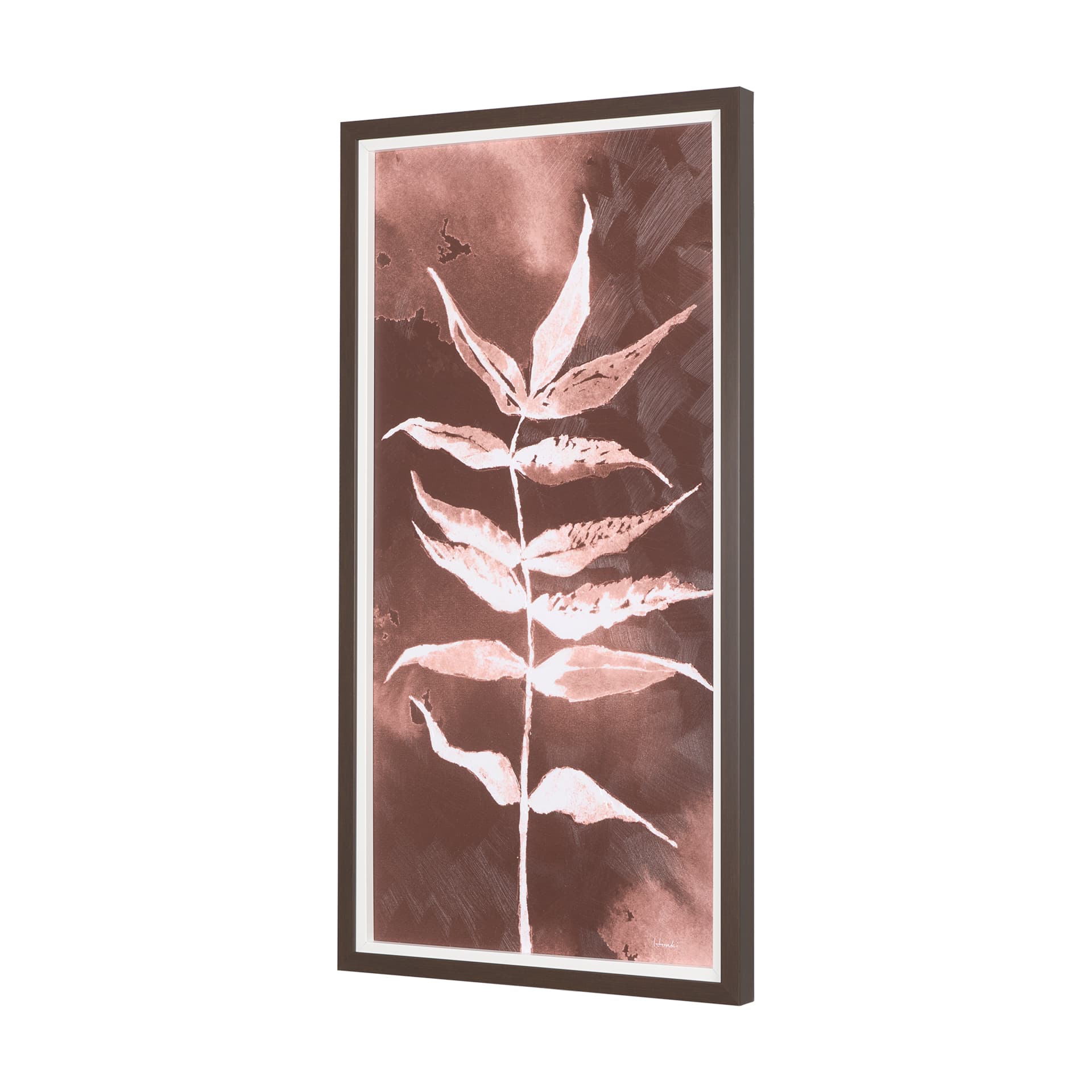 Sienna Silhouette II by Mercana Studio a Hand Embellished Textured Framed Art Print — product photograph