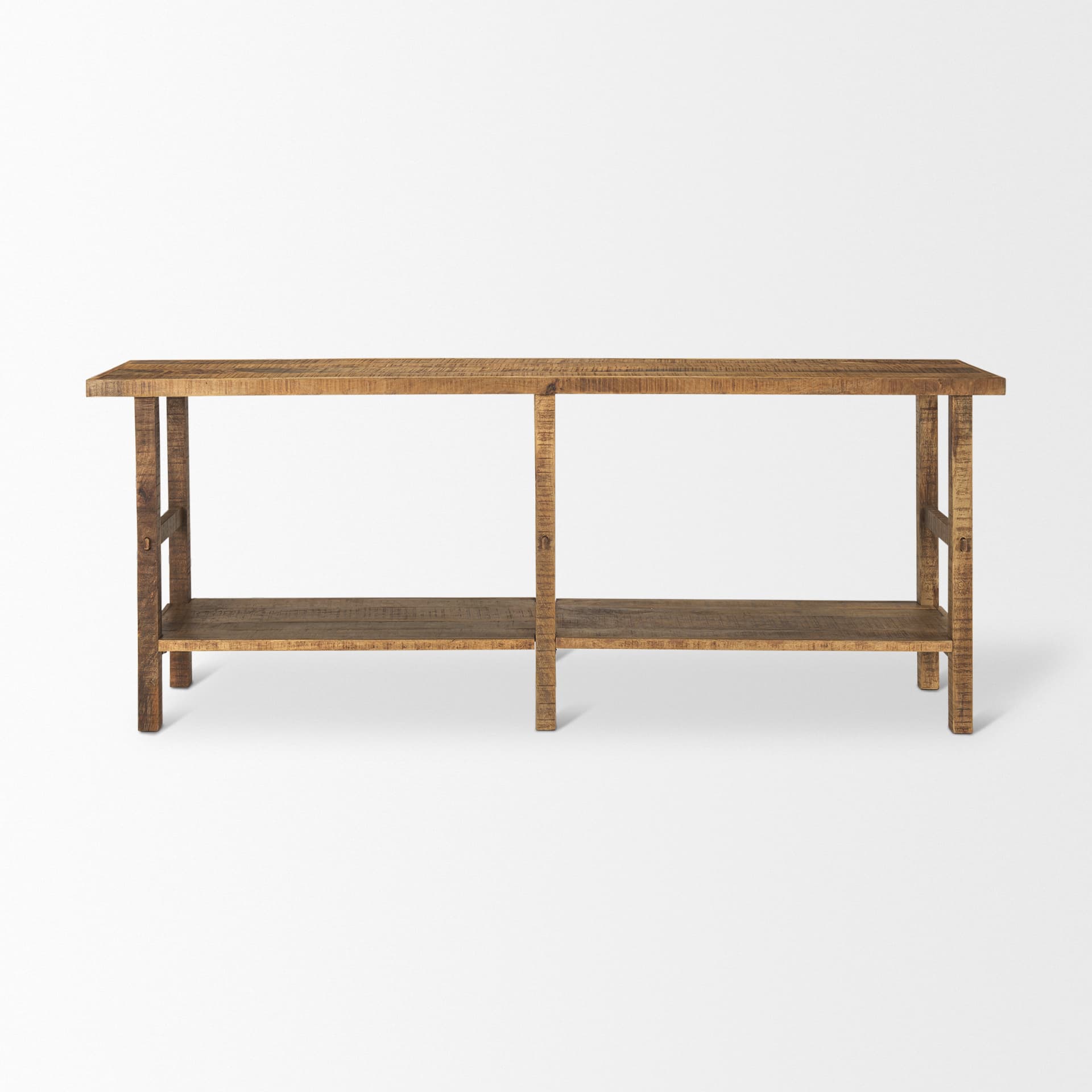 Rosie 76.5" Brown Wood Console Table — product photograph