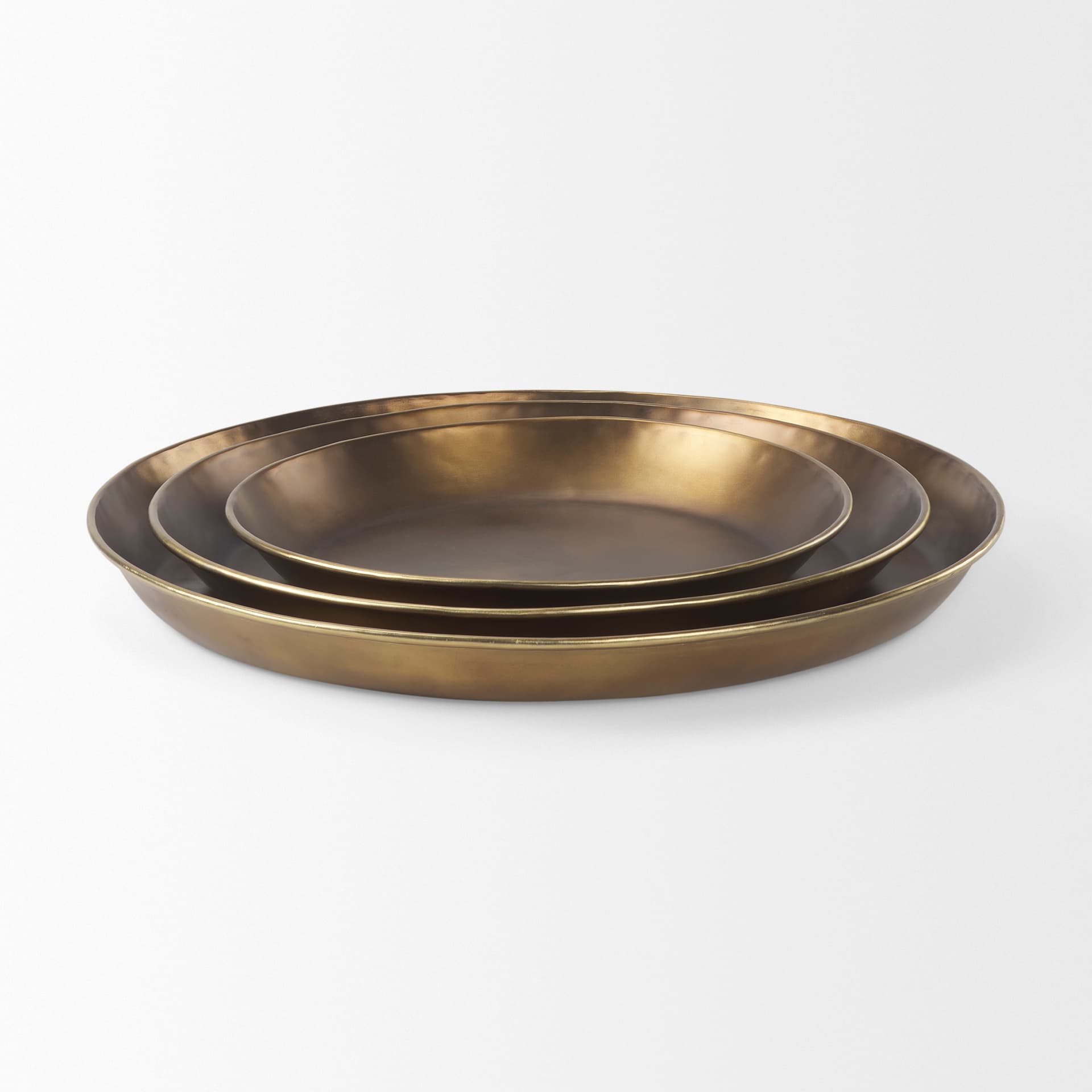Eagan 20.0L x 20.0W x 1.8H Brass Aluminium Tray Medium — product photograph