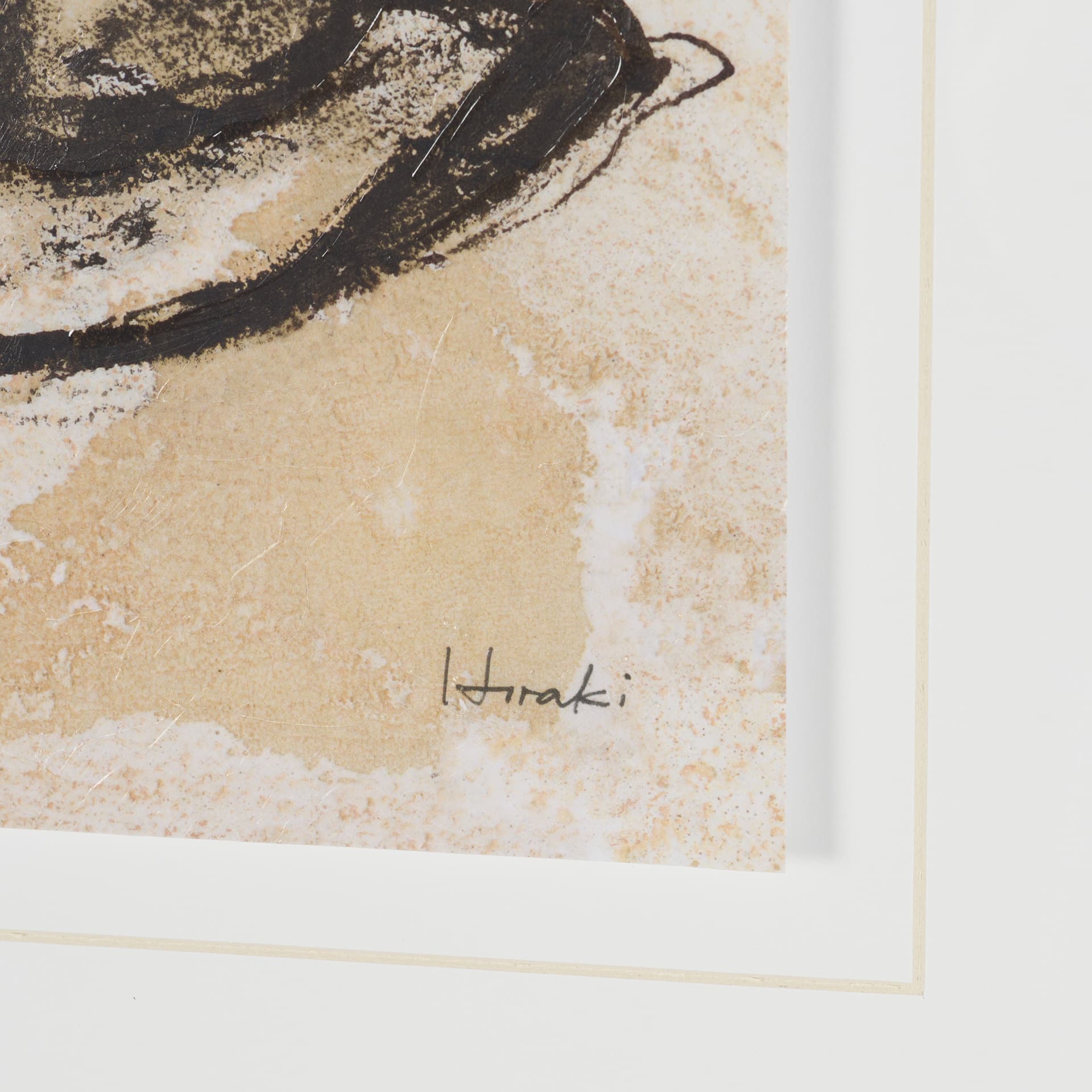Cowboy by Mercana Studio Hand-Embellished Textured Framed Artwork Matted under Glass — product photograph