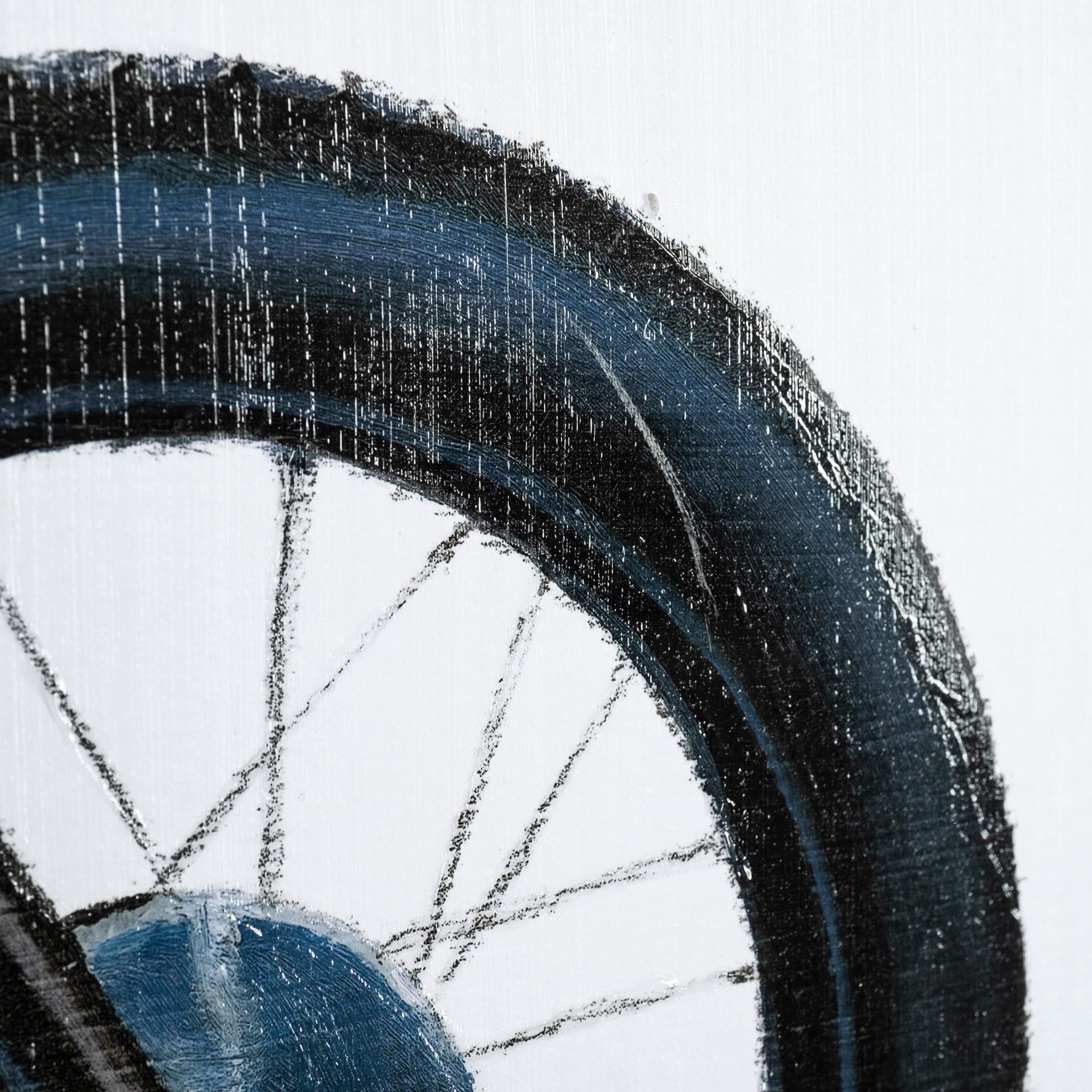 Lets Roll White I by James Wiens a Hand Embellished Textured Framed Art Print Matted under Glass — product photograph