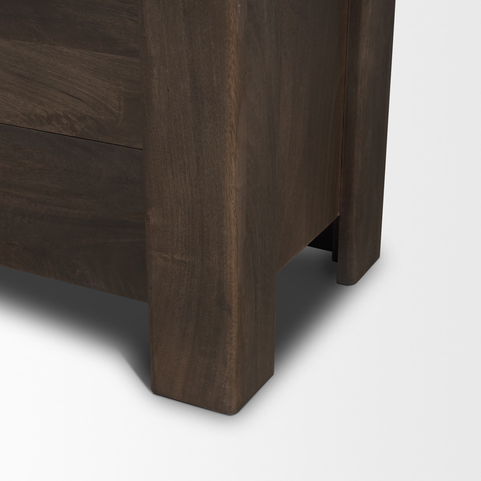 Wallen Solid Dark Brown Wood Curio Cabinet — product photograph