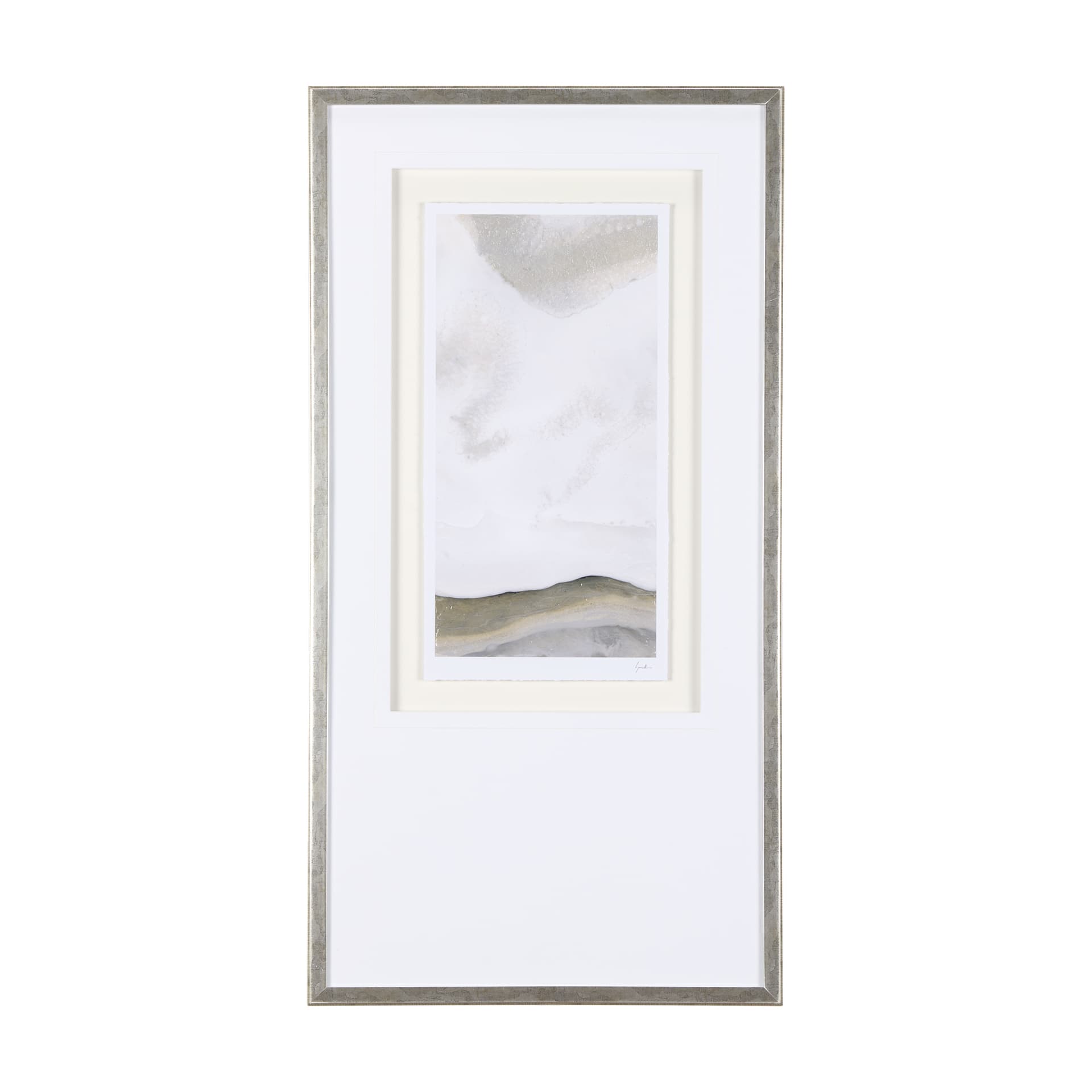 Sandy Waves II by Mercana Studio a Hand Embellished Textured Framed Art Print Matted under Glass — product photograph