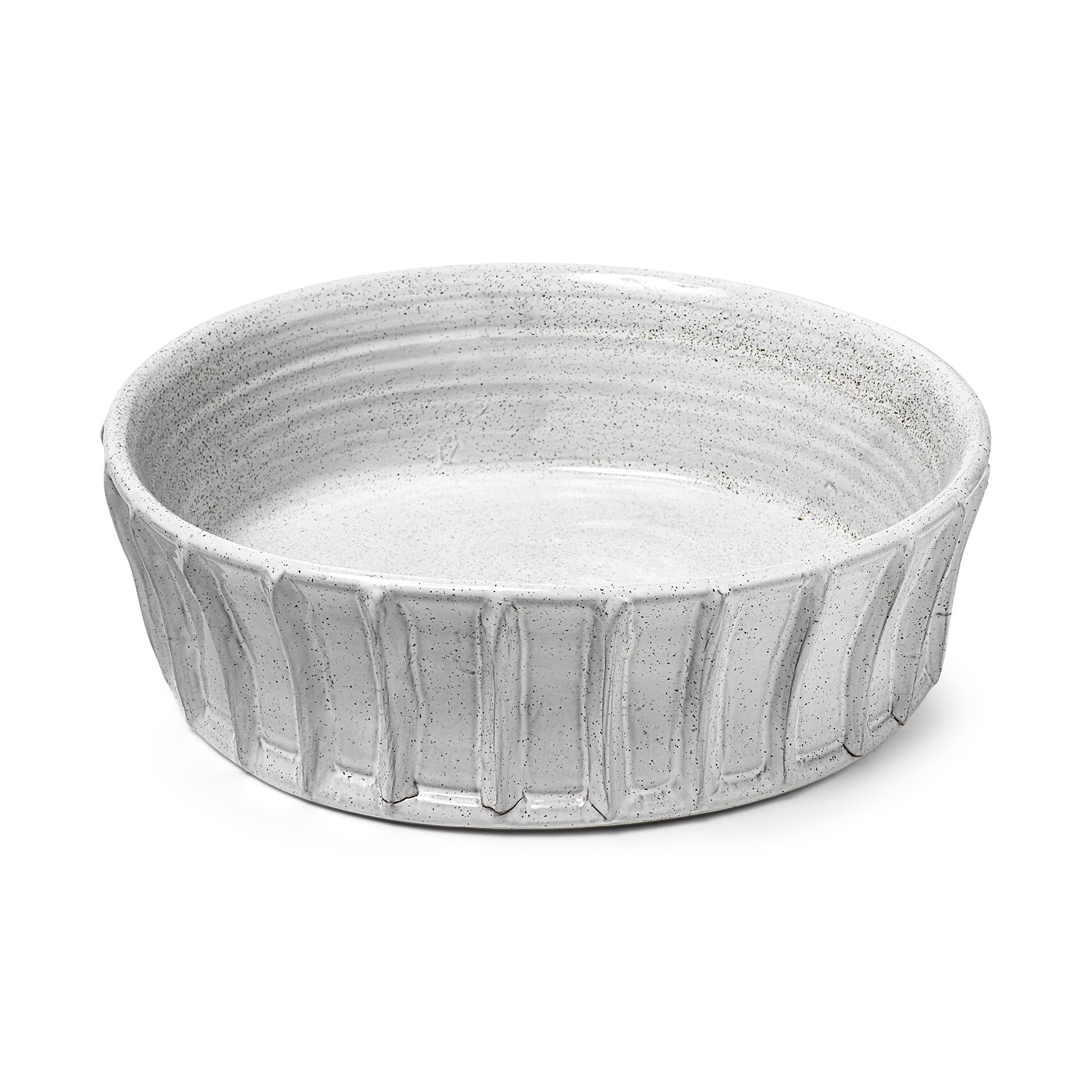 Silone (Large) 16L x 16W White Ceramic Bowl — product photograph