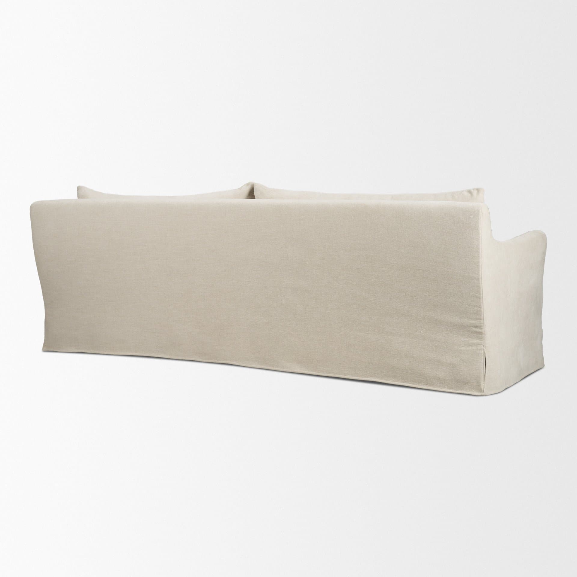 Ellington Slipcovered Slope Arm Sofa | 3 Seater | Cream Fabric — product photograph