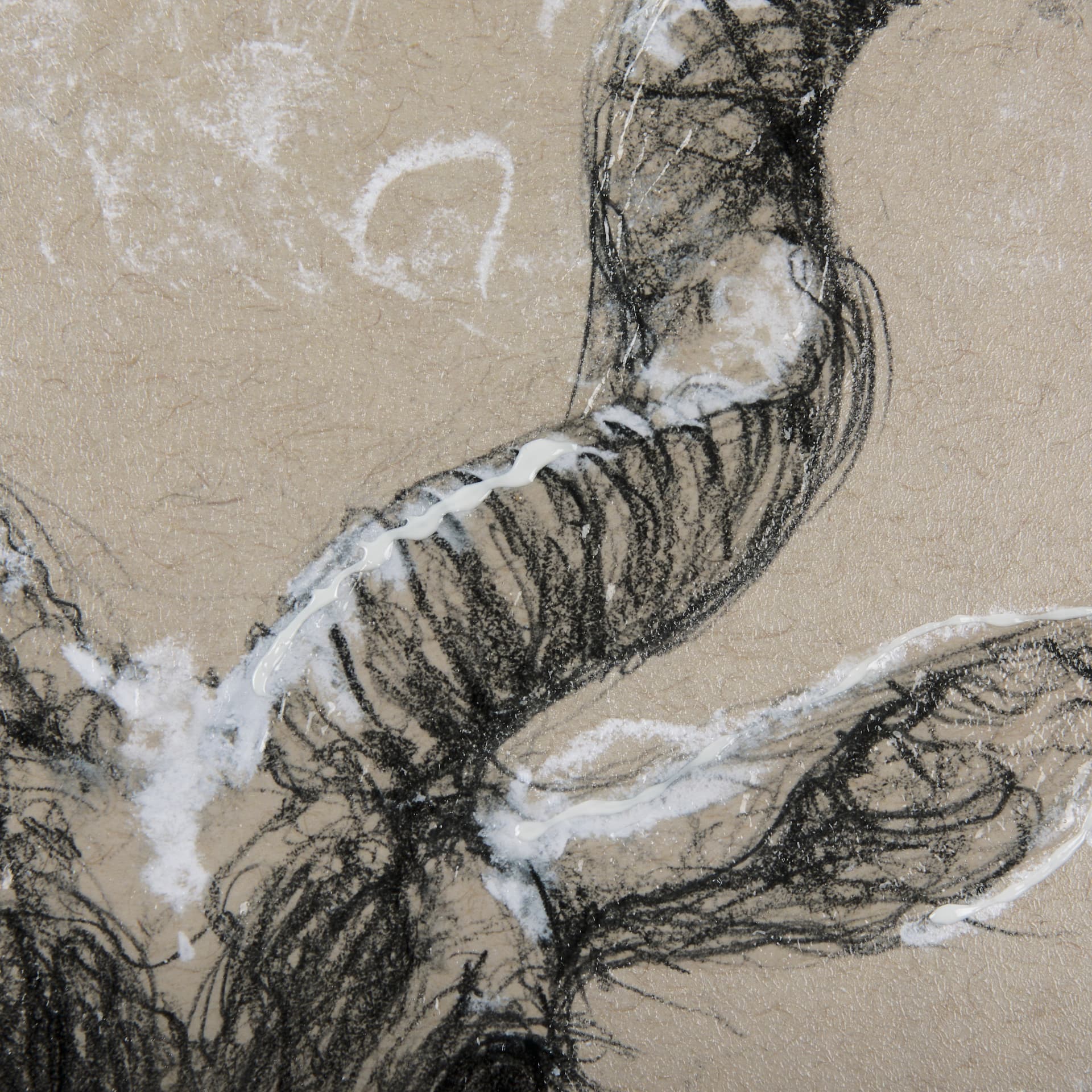 Sketch of Animal III (Antelope) Mercana Studio Hand Embellished Framed Art Print Matted under Glass — product photograph