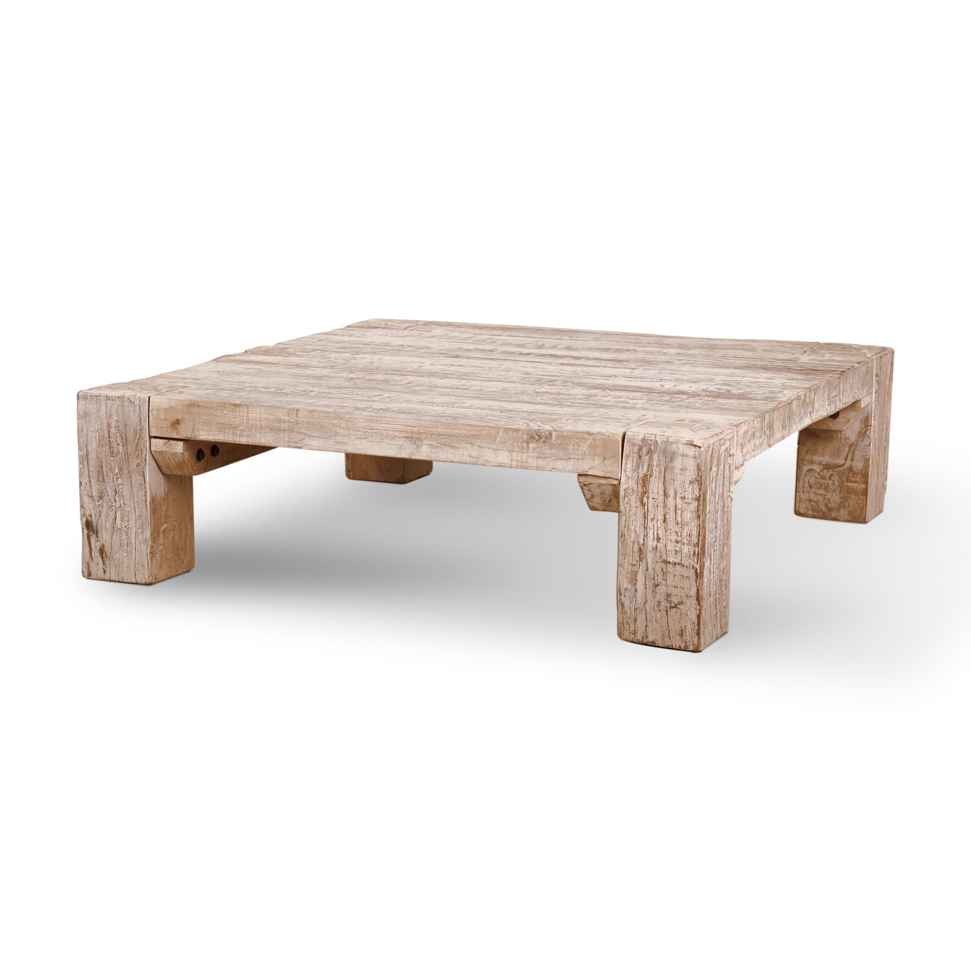 McArthur 48x48 Square Reclaimed Solid Wood Coffee Table — product photograph