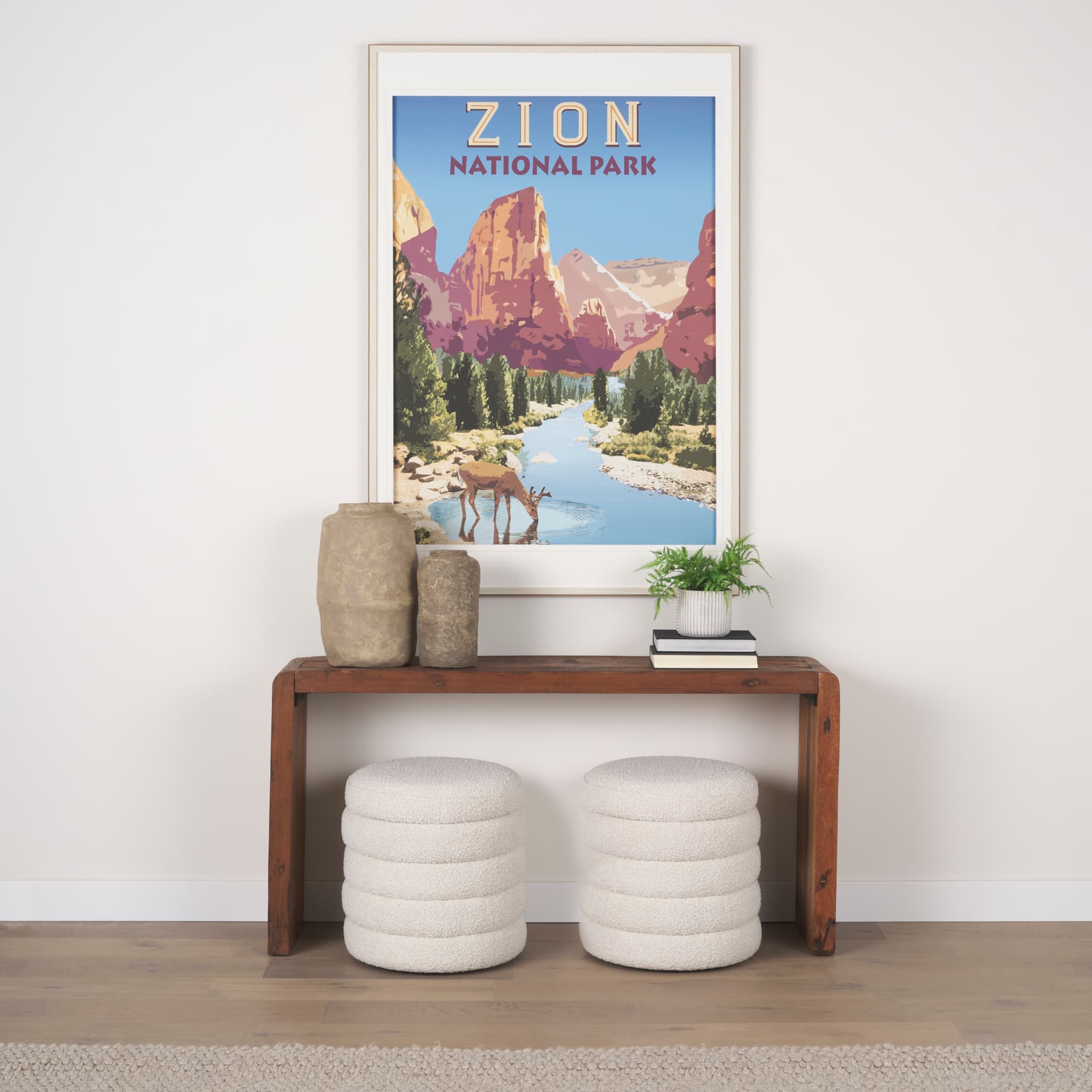 Bala Large Gray Paper Mache Vase — in a styled room