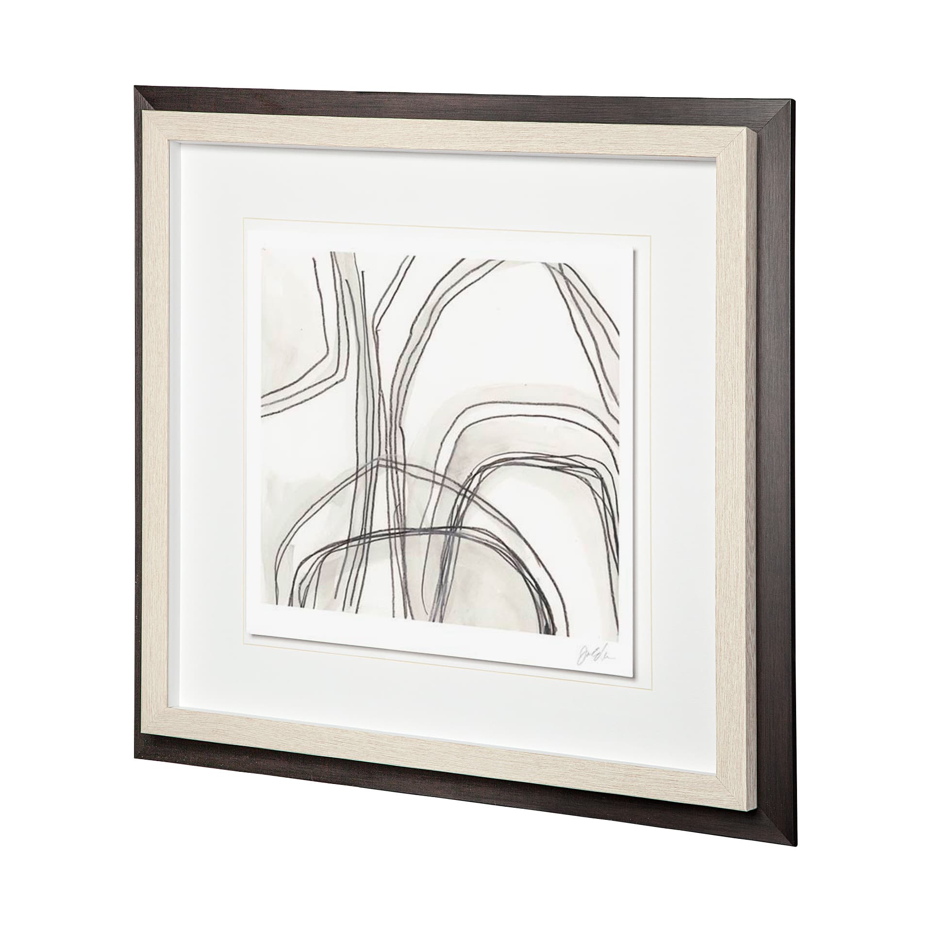 Custom Abstract Logic IV by June Vess a Framed Art Print Matted under Glass — product photograph