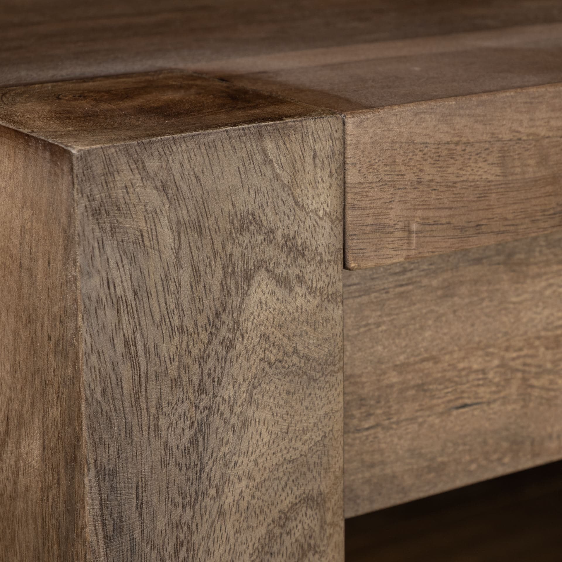 Emeril Brown Solid Wood Two-Tier Smooth Counter Top Kitchen Island — product photograph