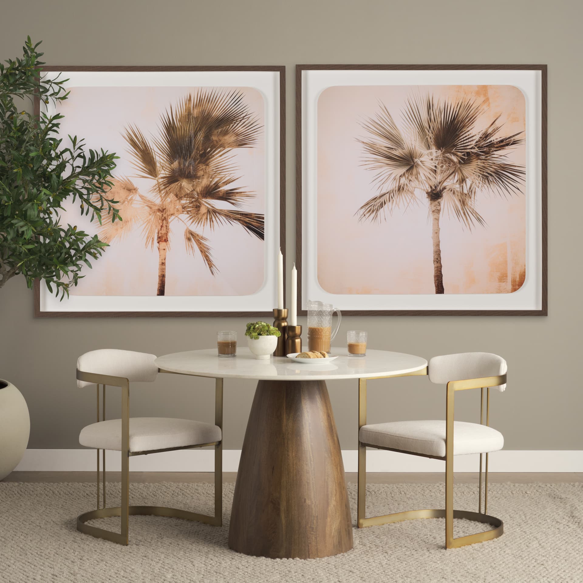 Sunset Serenity I by Irena Orlov a Hand Embelished Textured Framed Photo Art Print Matted under Glas — in a styled room