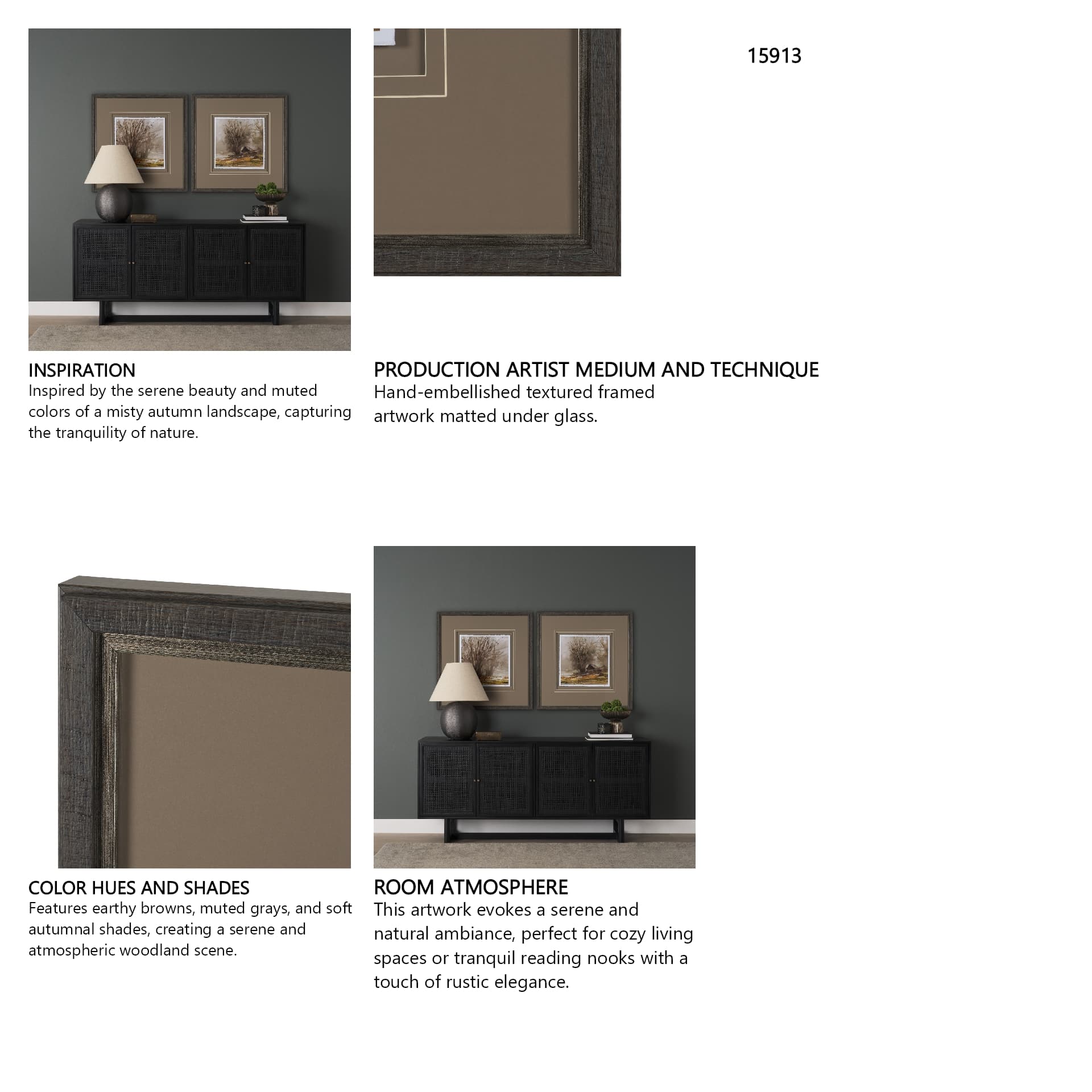 Autumn in the Village I by Mercana Studio Textured Framed Artwork Matted under Glass — in a styled room