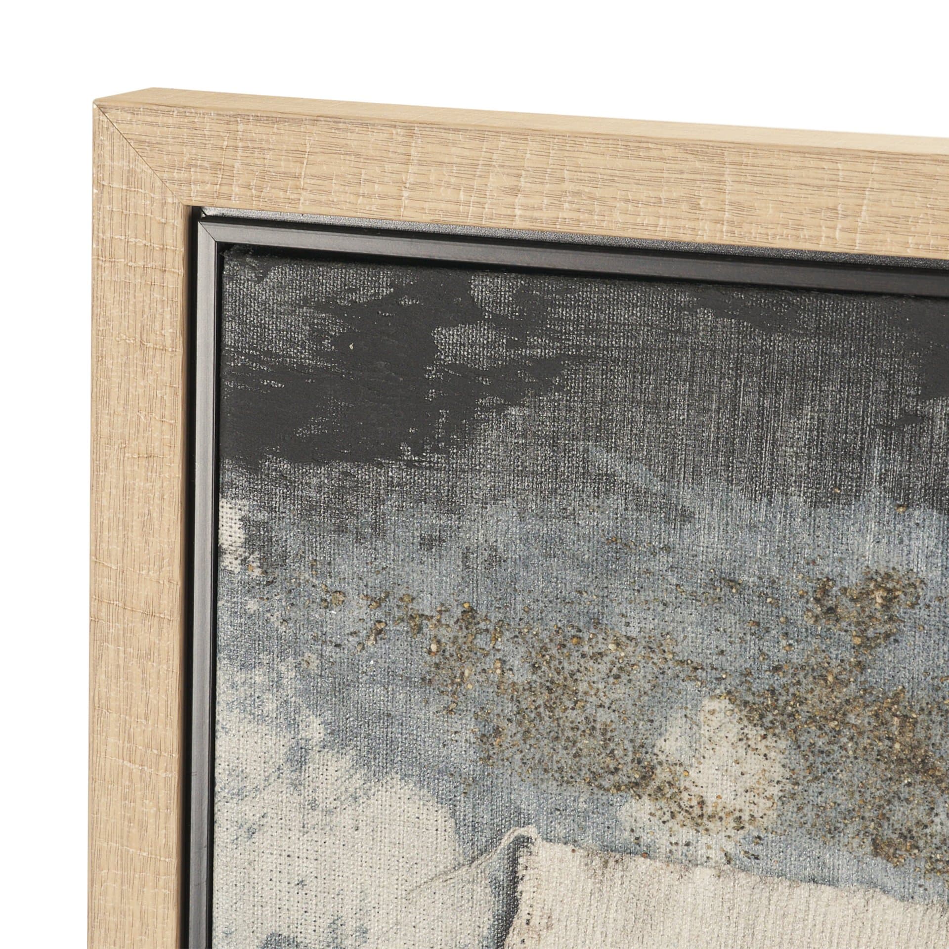 Textural Echo - Erosion by Kristine Hegre Hand-Embellished Textured Framed Canvas Artwork — product photograph