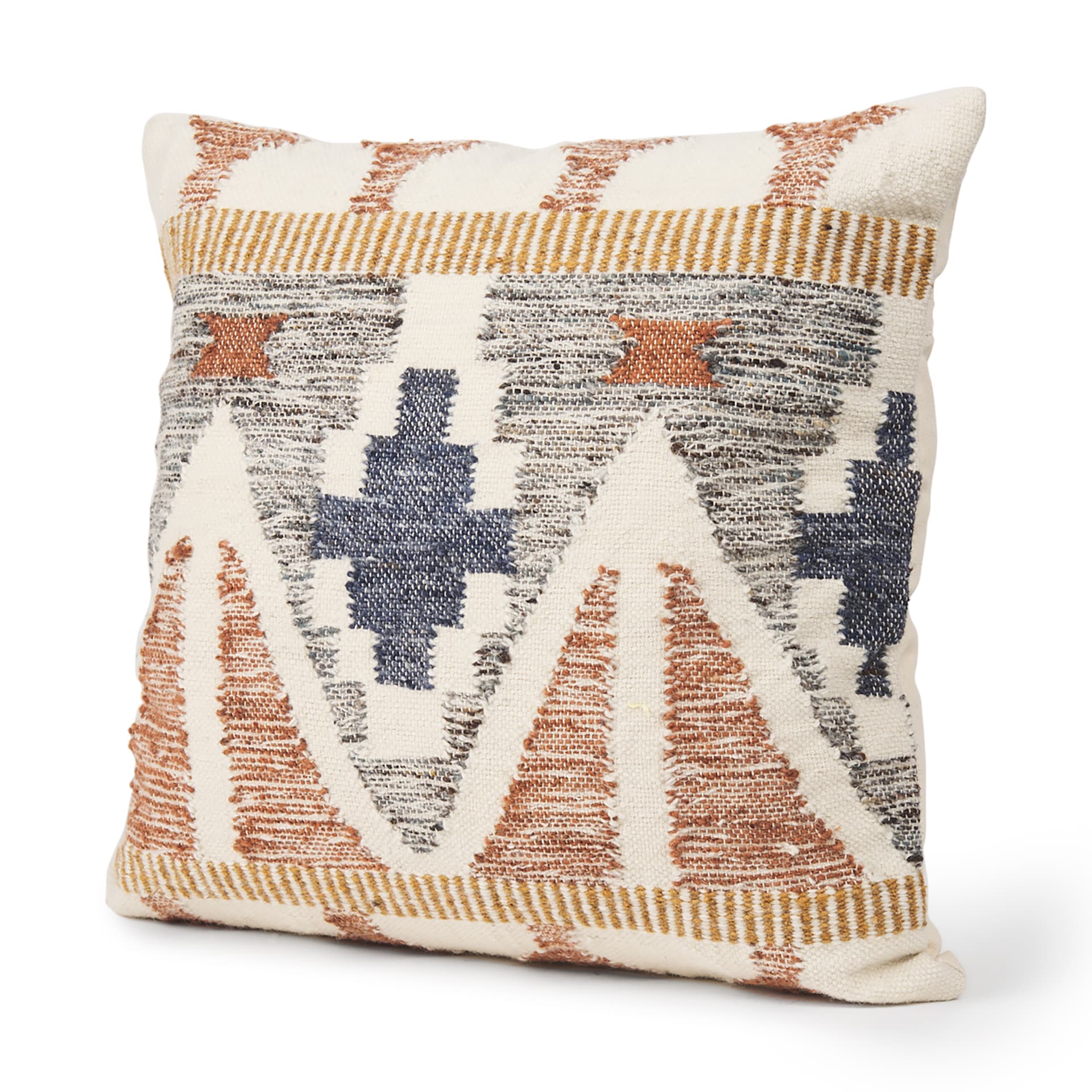 Kenzie 20x20 Multi Colored Print Square Pillow Cover w/ Non-Allergen Filler — product photograph