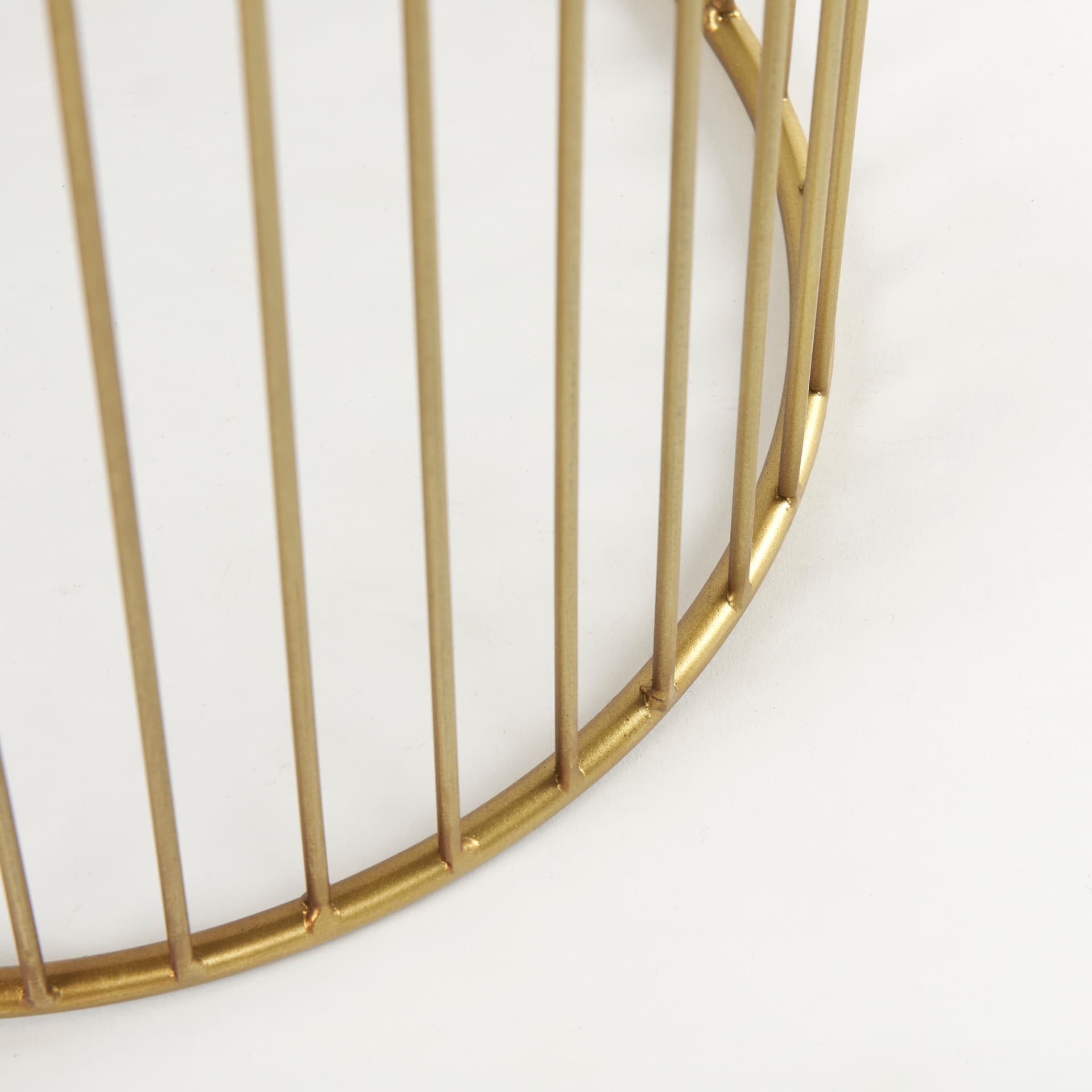 Shani Set of 2 Round, Gold Metal w/ Glass Accent Tables — product photograph