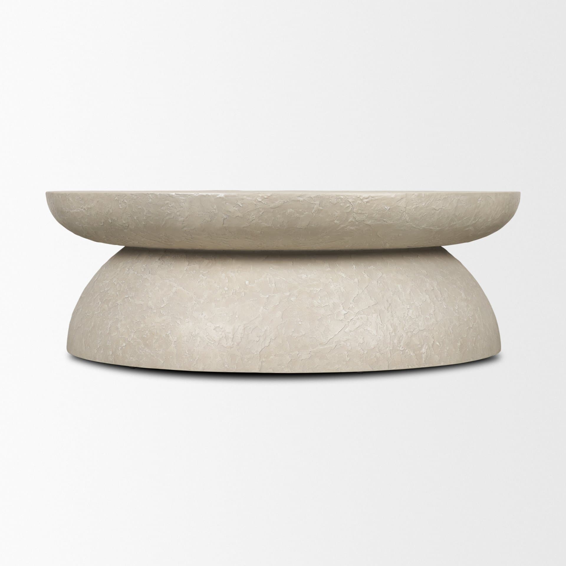 Mesa 48" Round Stone Finish Coffee Table — product photograph