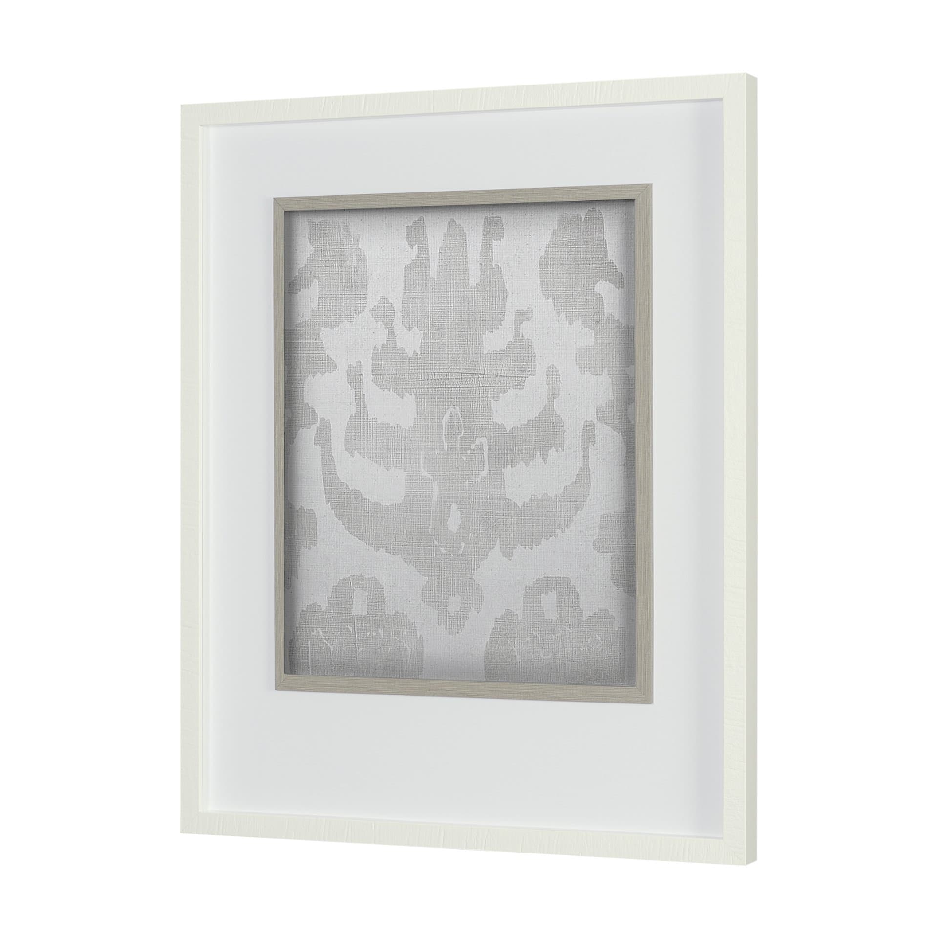 Shadow Ikat IV by Chariklia Zarris a Hand Embellished Textured Framed Art Print Matted under Glass — product photograph