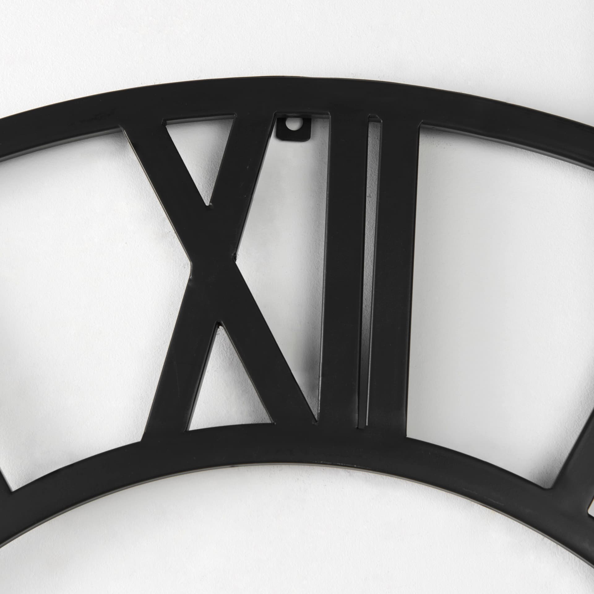 Stoke 42" Round Black Iron Wall Clock — product photograph