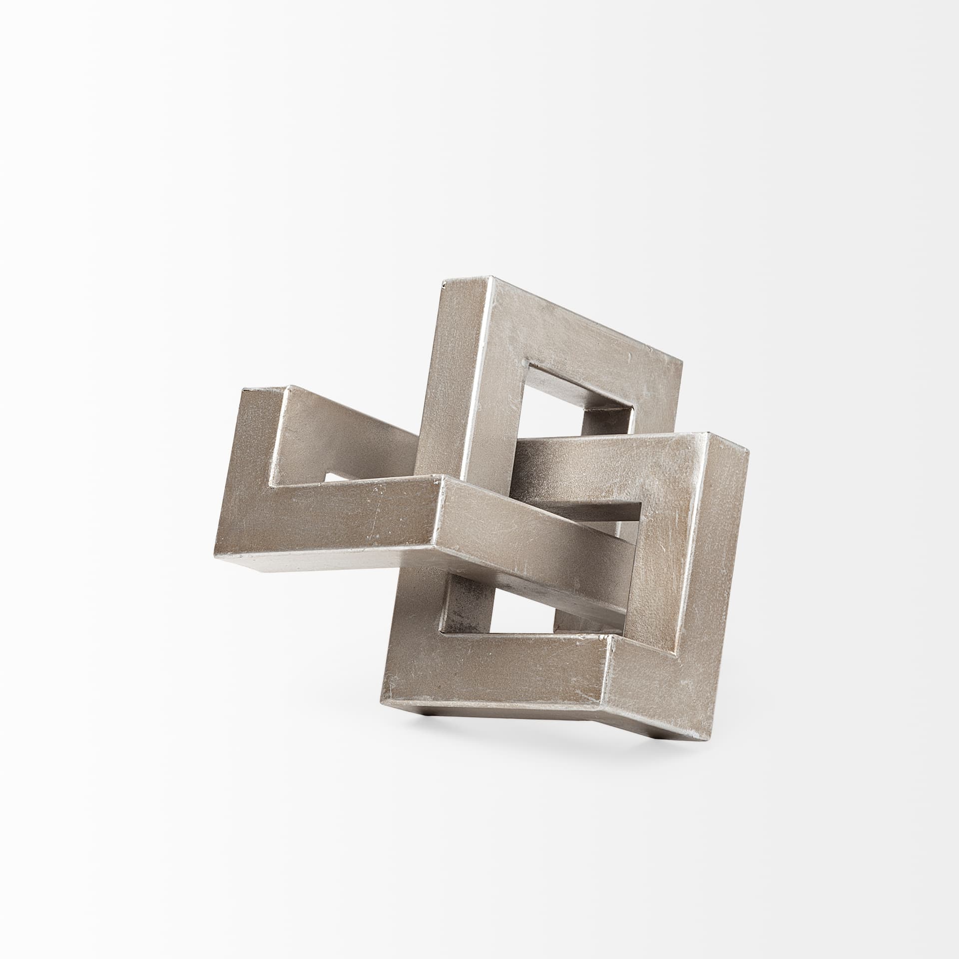 Link Small Silver Metal Sculpture Decorative Object — product photograph