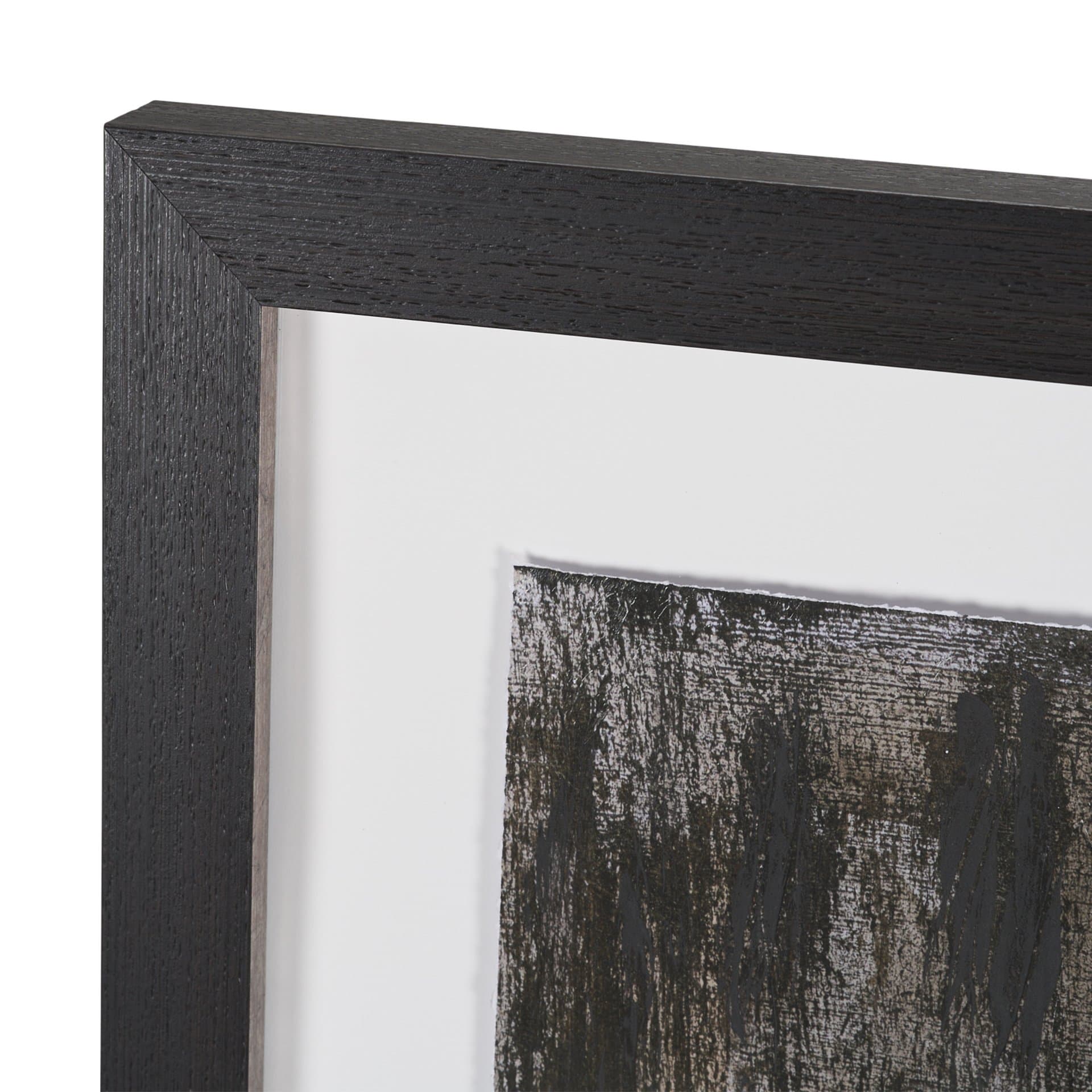 Fault Geometry I by Mercana Studio Hand-Embellished Textured Framed Artwork Matted under Glass — product photograph