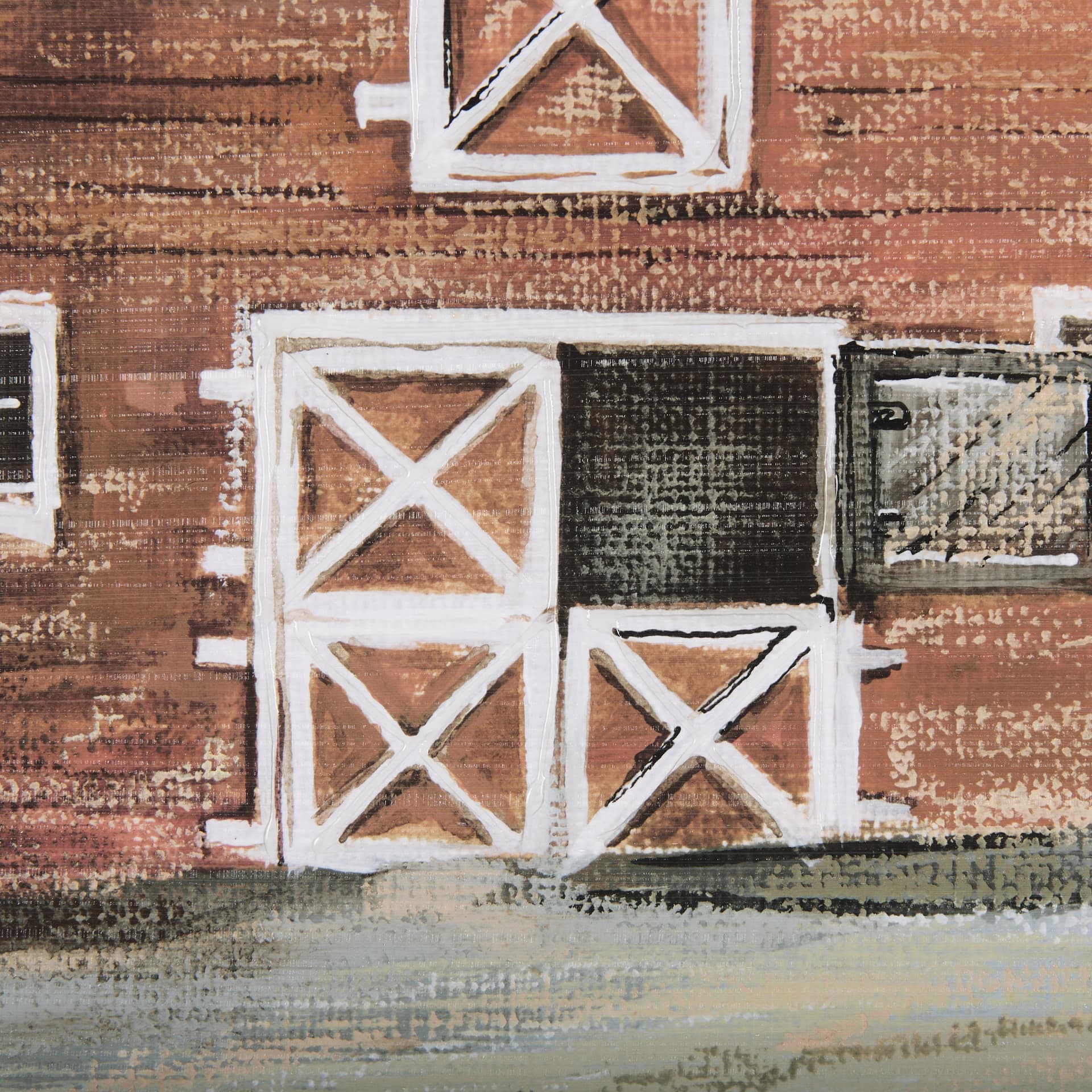 Old Barn IV by Mercana Studio a Hand Embellished Textured Framed Art Print — product photograph
