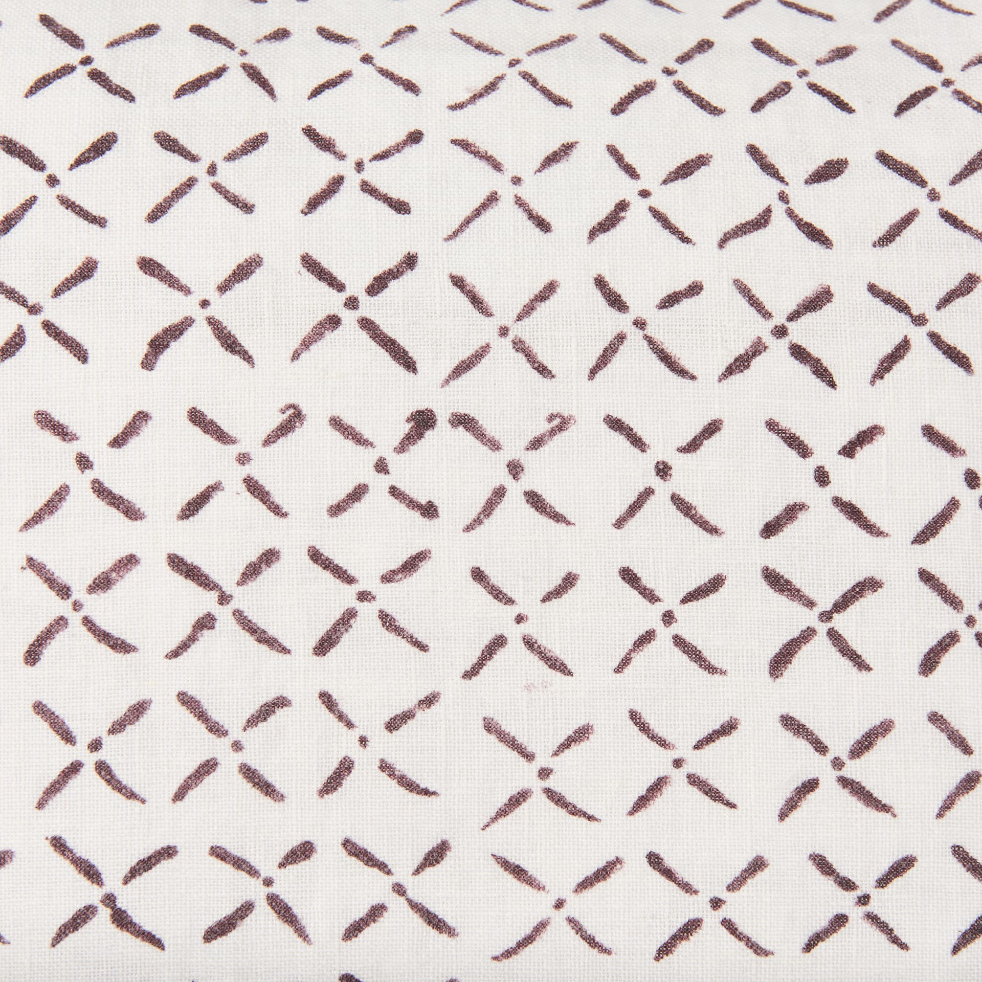 Jayden 22x22 Cream w/ Merlot Print Linen Square Pillow Cover — product photograph