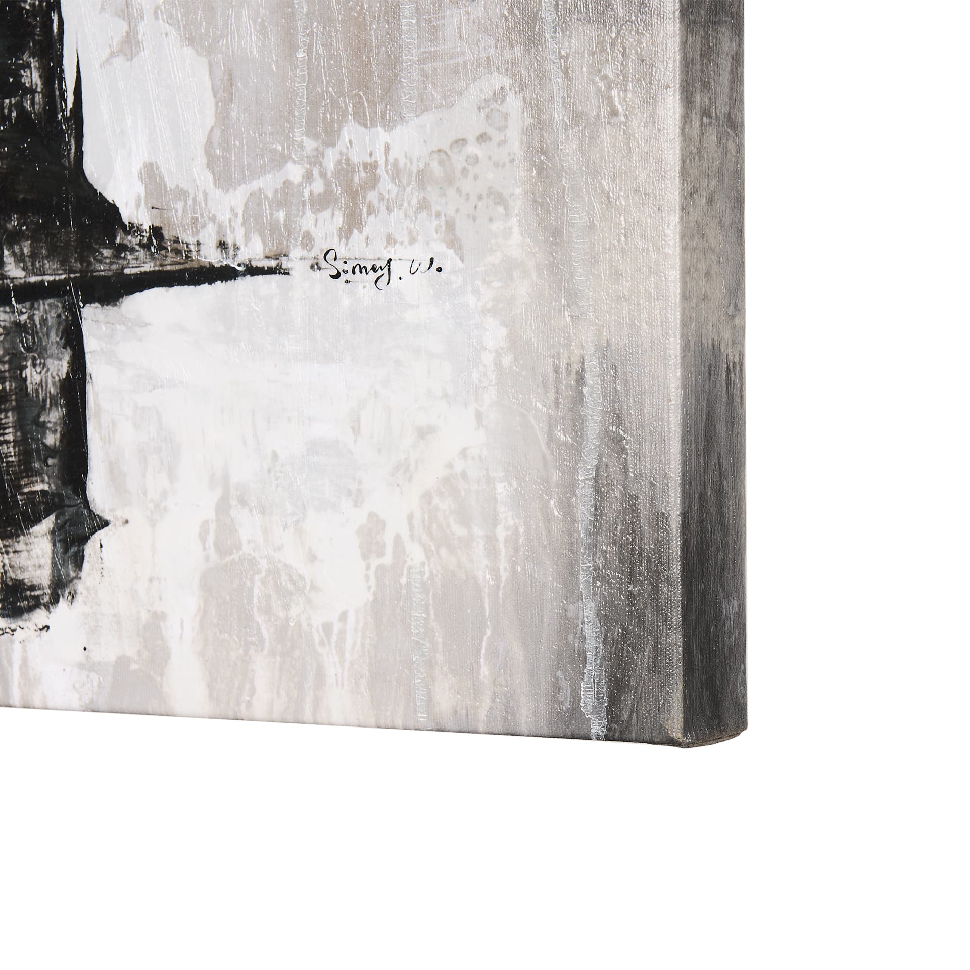 The Fog II by Mercana Studio a Hand Embellished Textured Canvas — product photograph