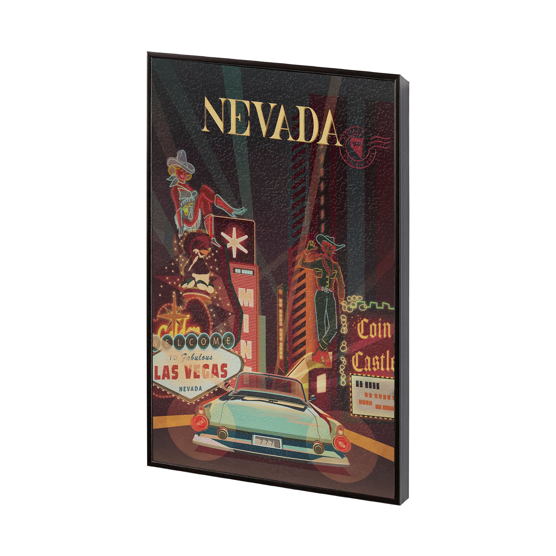 Nevada Go USA (SM) by Mercana Studio a Hand Embellished Decograph Framed Art Print — product photograph