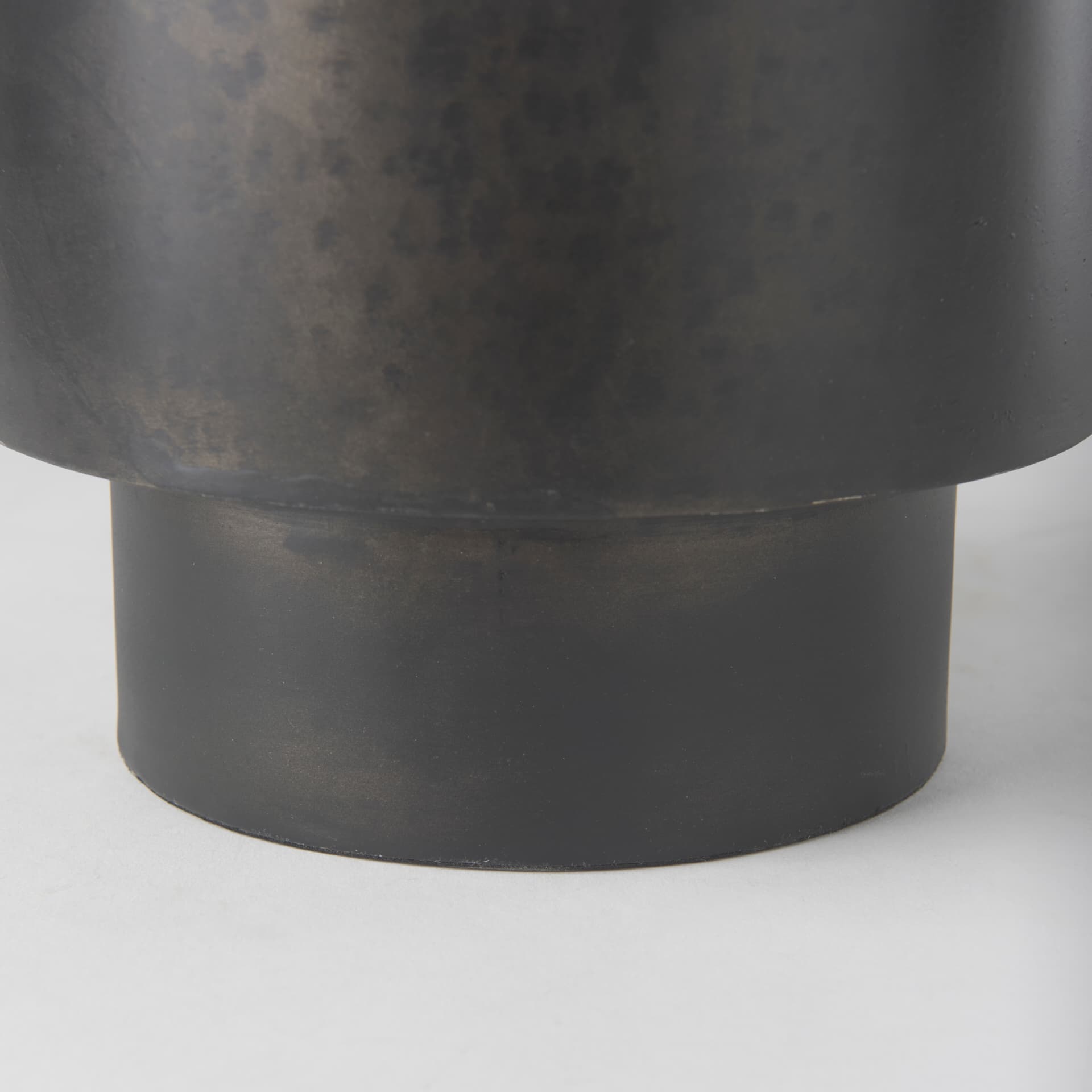 Juno 8.5H Large Black Iron Vase — product photograph