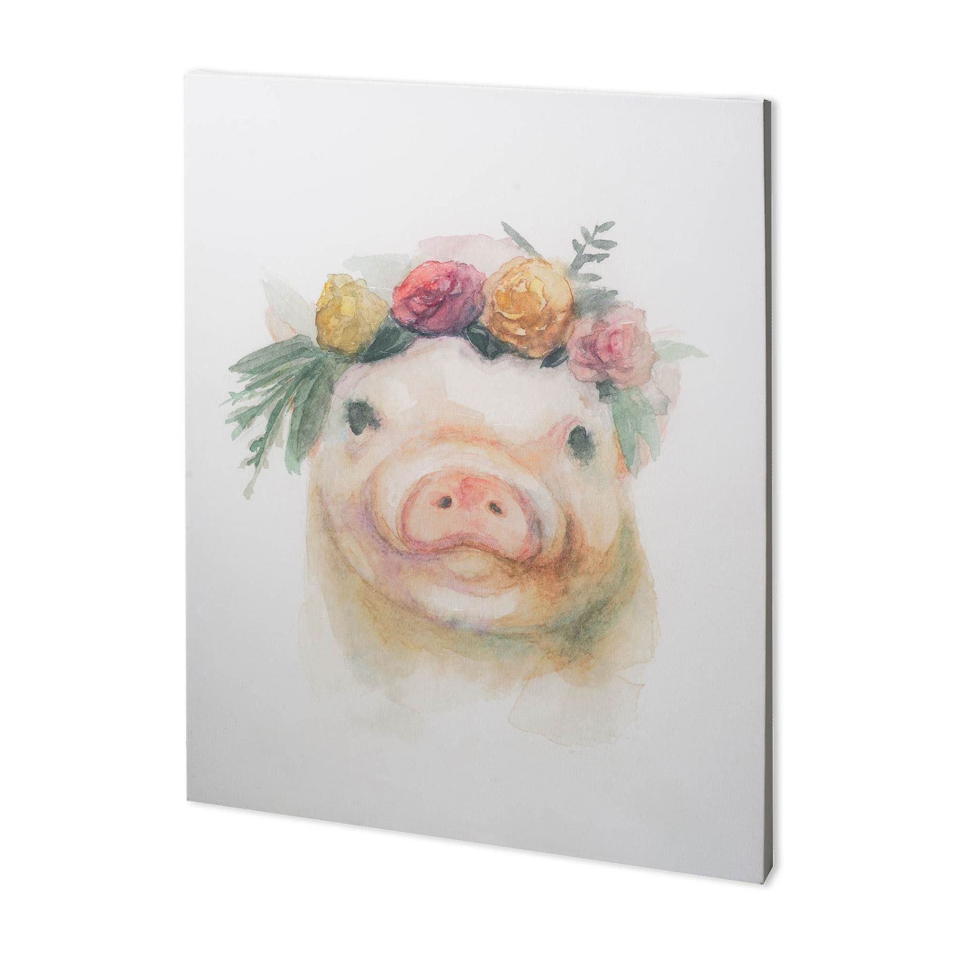 Flower Crown II by Mercana Studio a Hand Embellished Textured Canvas — product photograph