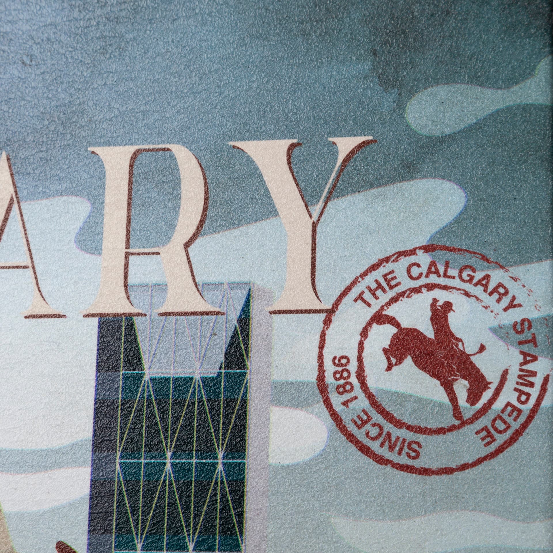 Calgary Go Canada (SM) by Mercana Studio a Hand Embellished Decograph Framed Art Print — product photograph