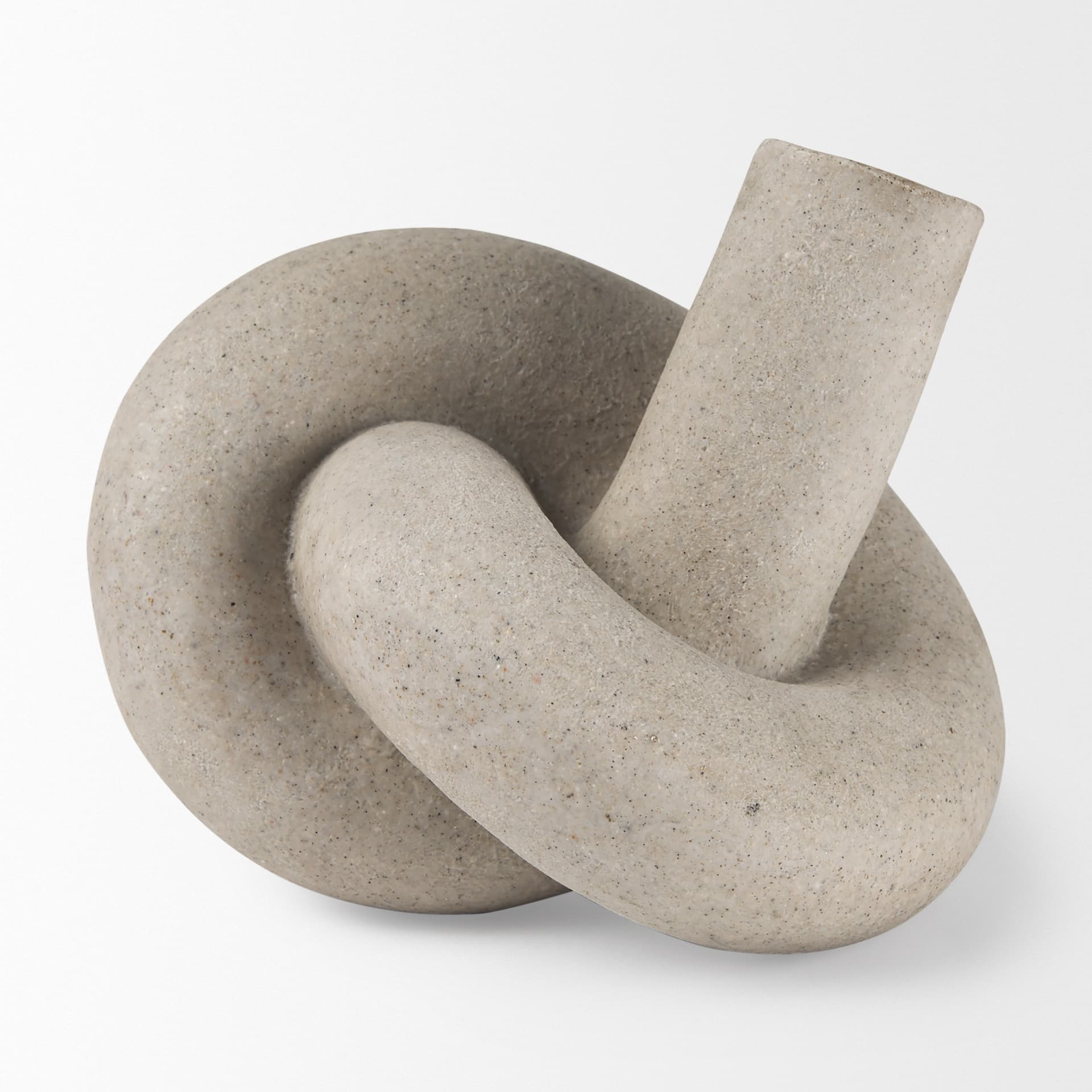 Otto Sandstone Resin Large Knot Sculpture Decorative Object — product photograph