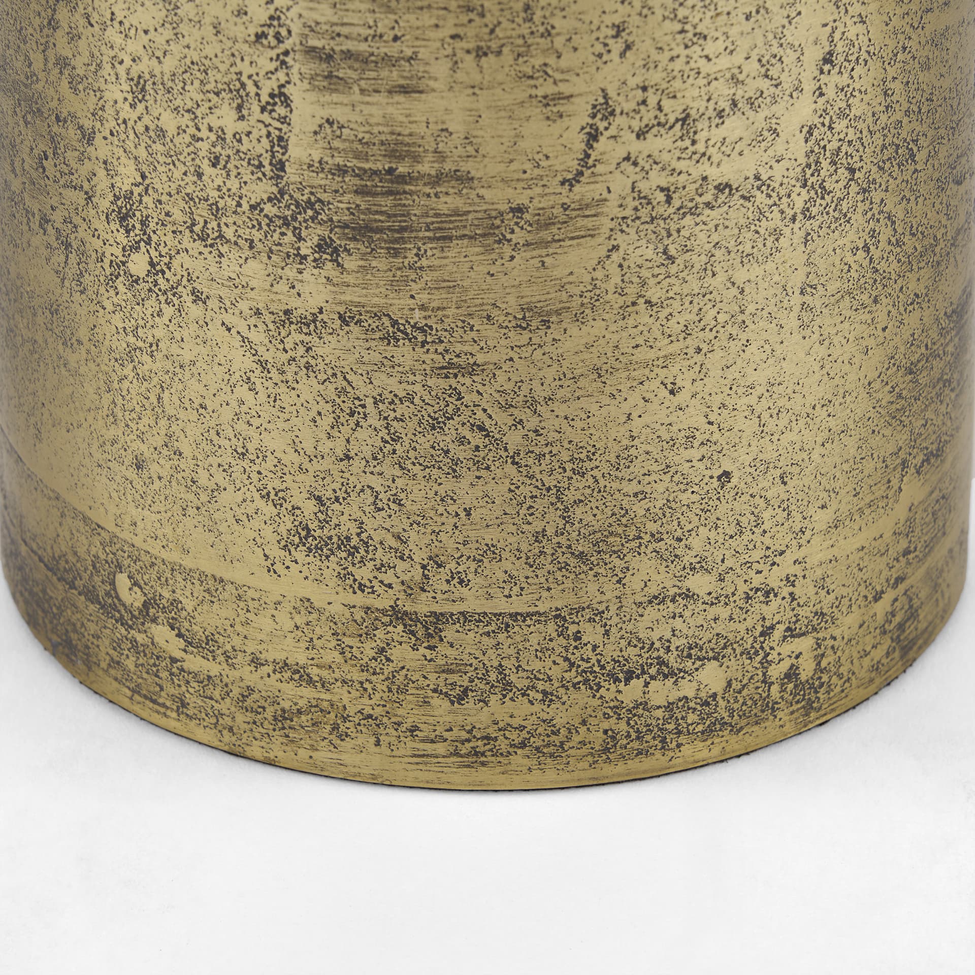 Quonset Extra Tall Brass Finished Aluminum Metal Pillar Object — product photograph