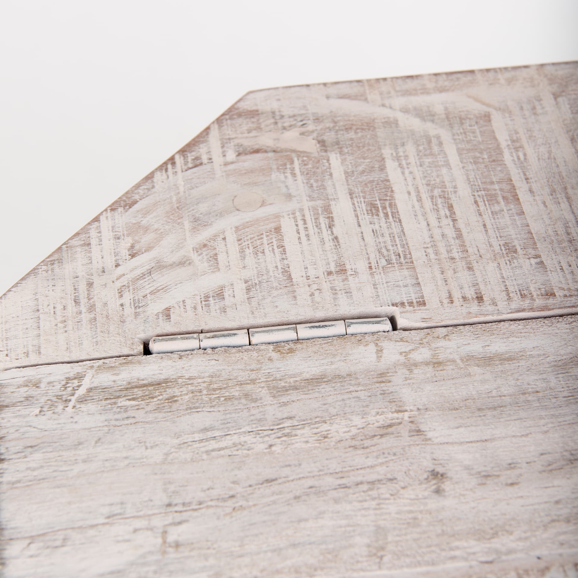 Esagono Octagonal Reclaimed Wood End/Side Table w/ Storage — product photograph