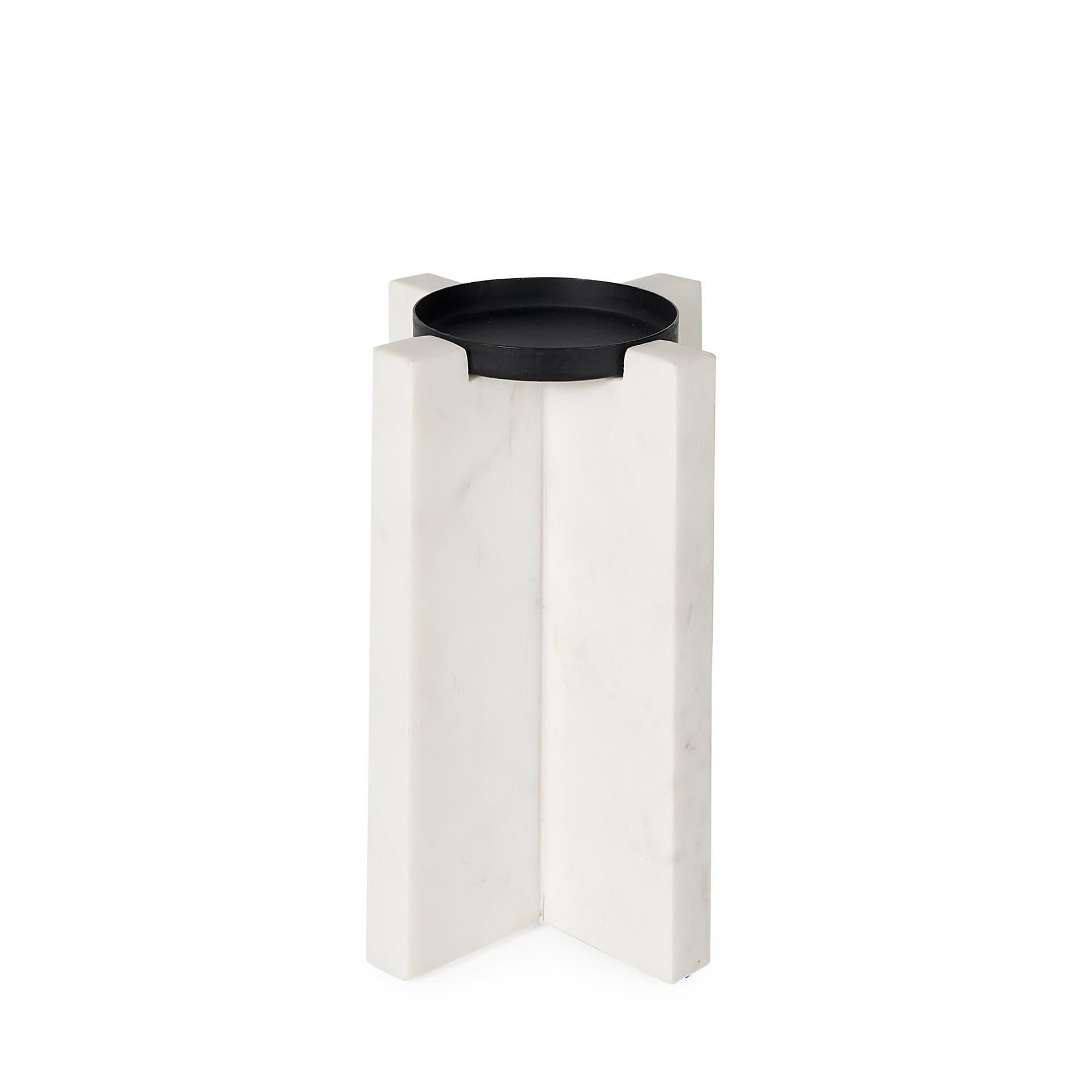 Sophia 5.5"L x 3.5"W x 8.0"H. Marble Candle Holder Medium — product photograph