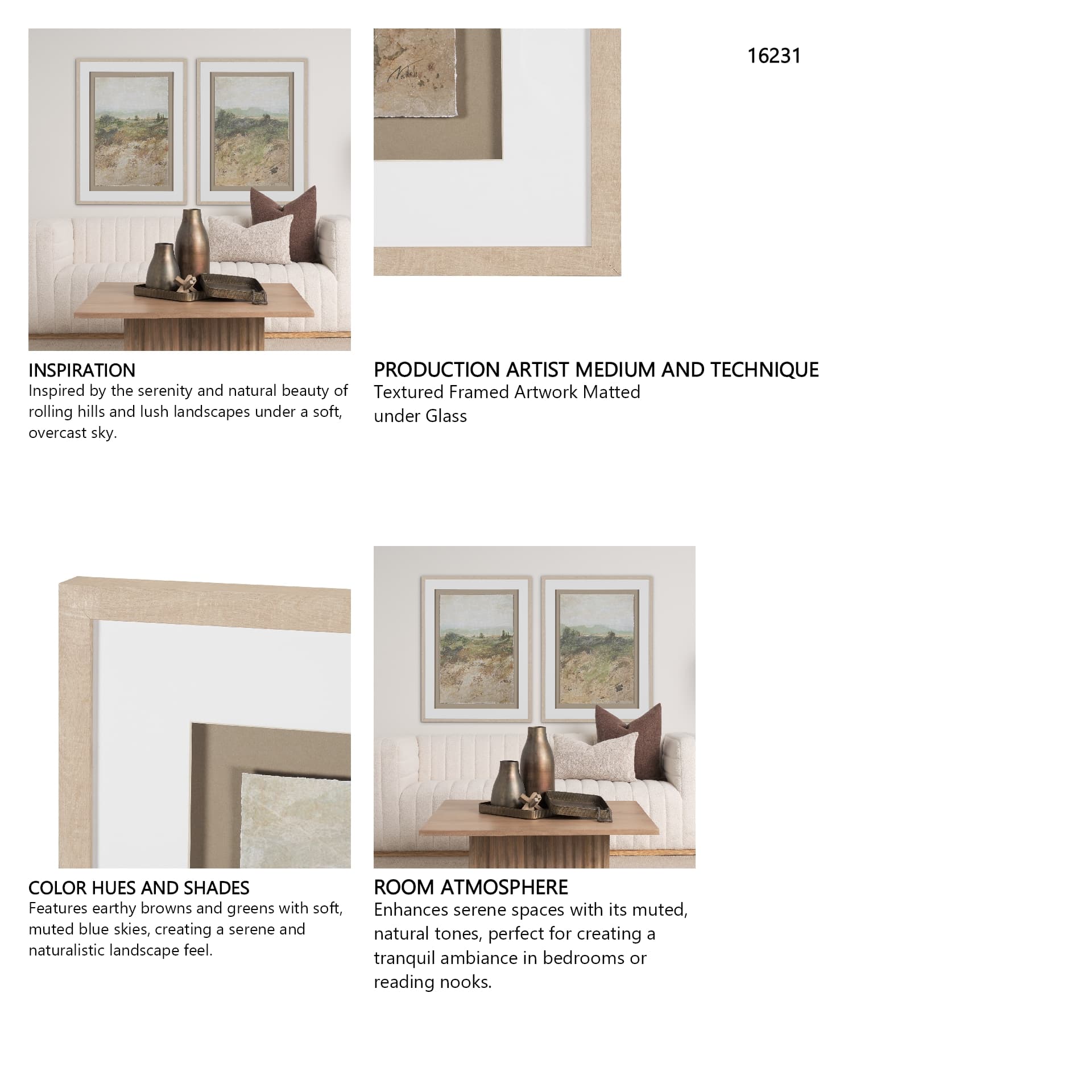 Amber Horizon IV by Mercana Studio Textured Framed Artwork Matted under Glass — product photograph