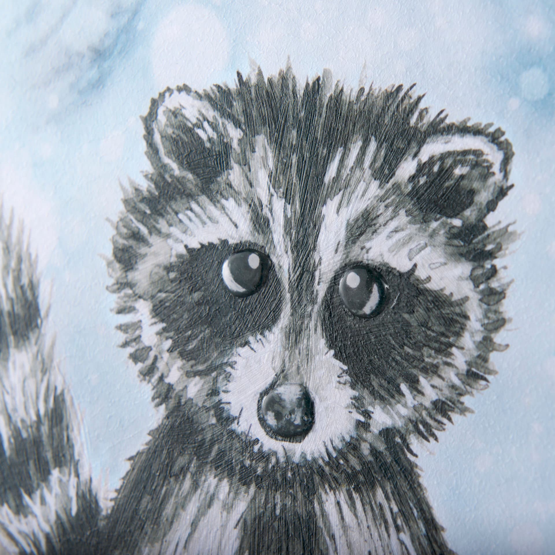 City Fox by Mercana Studio a Hand Embelished Textured Framed Art Print — product photograph
