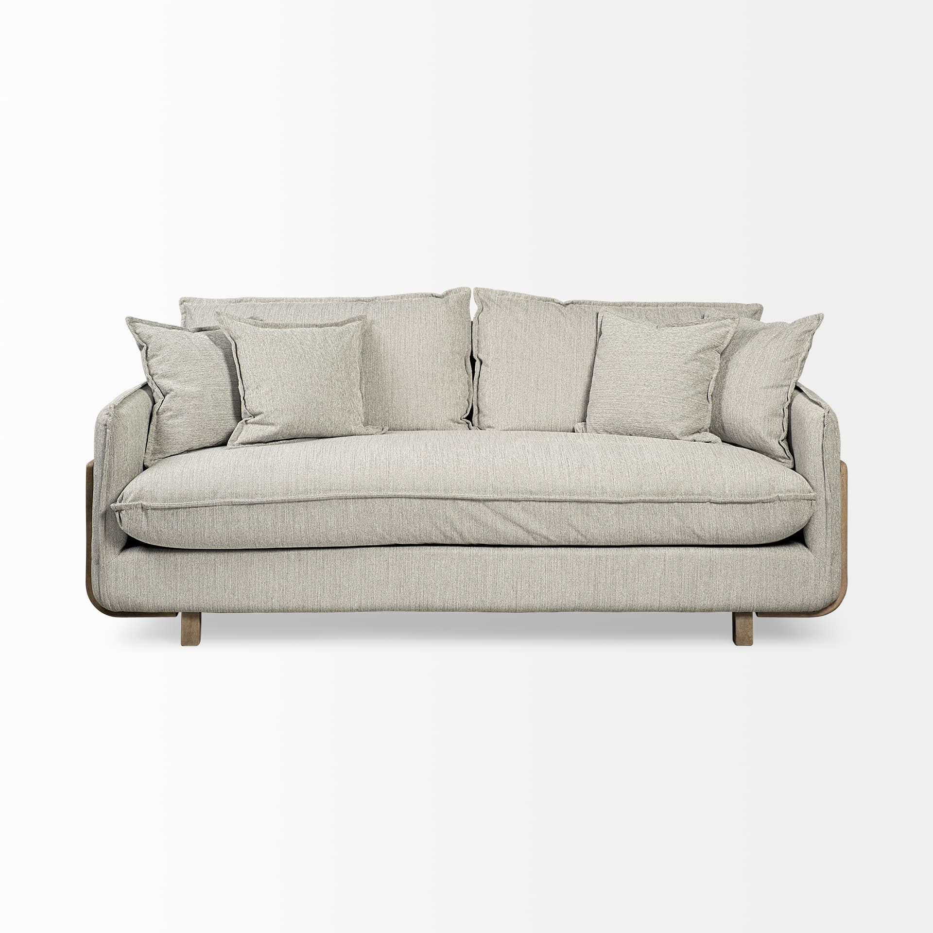 Roy I 84" Frost Gray Upholstered Three Seater Sofa — product photograph