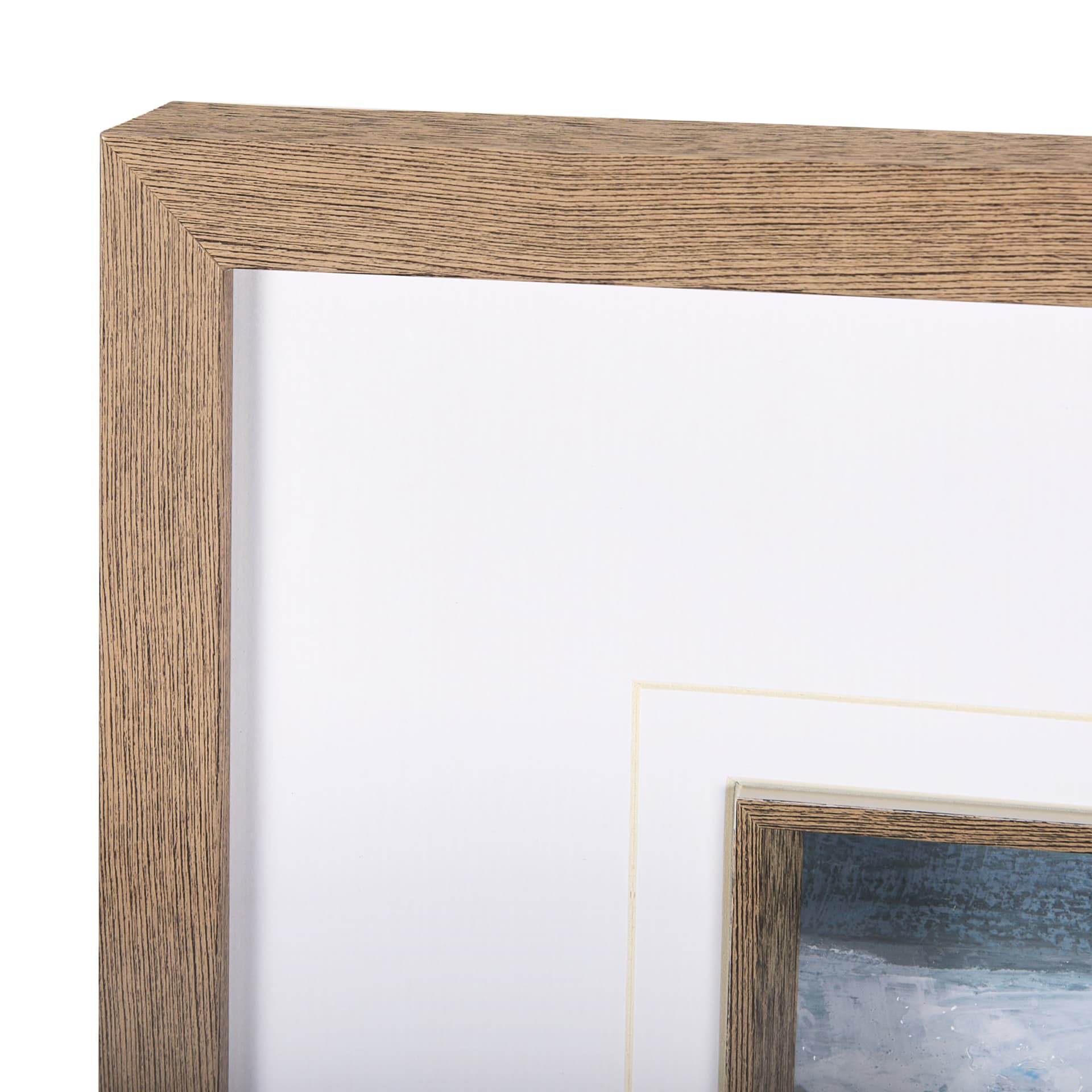 Cloud Bay I by Mercana Studio a Hand Embellished Textured Framed Art Print Matted under Glass — product photograph