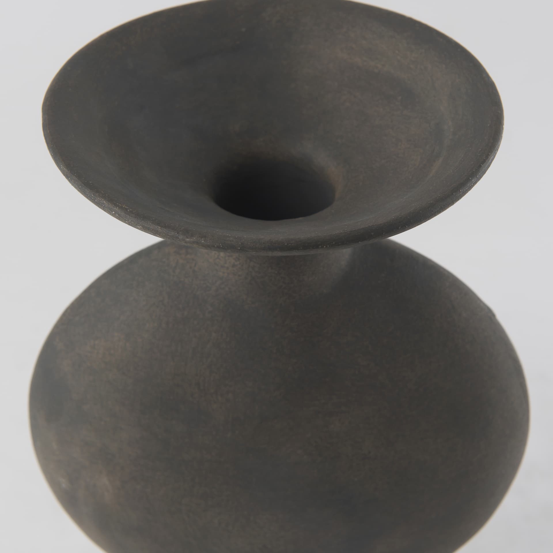 Kaz 6.7L x 5.5W x 11.2H Earthy Brown Ceramic Vase — product photograph