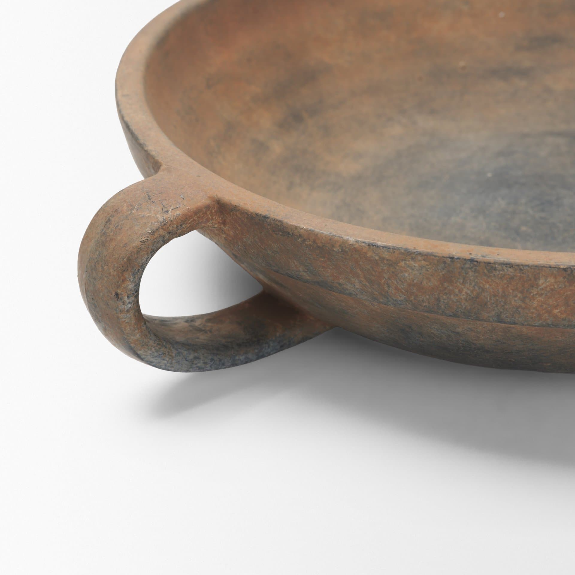 Cotto Round w/ Handles Weathered Terracotta Decorative Bowl — product photograph